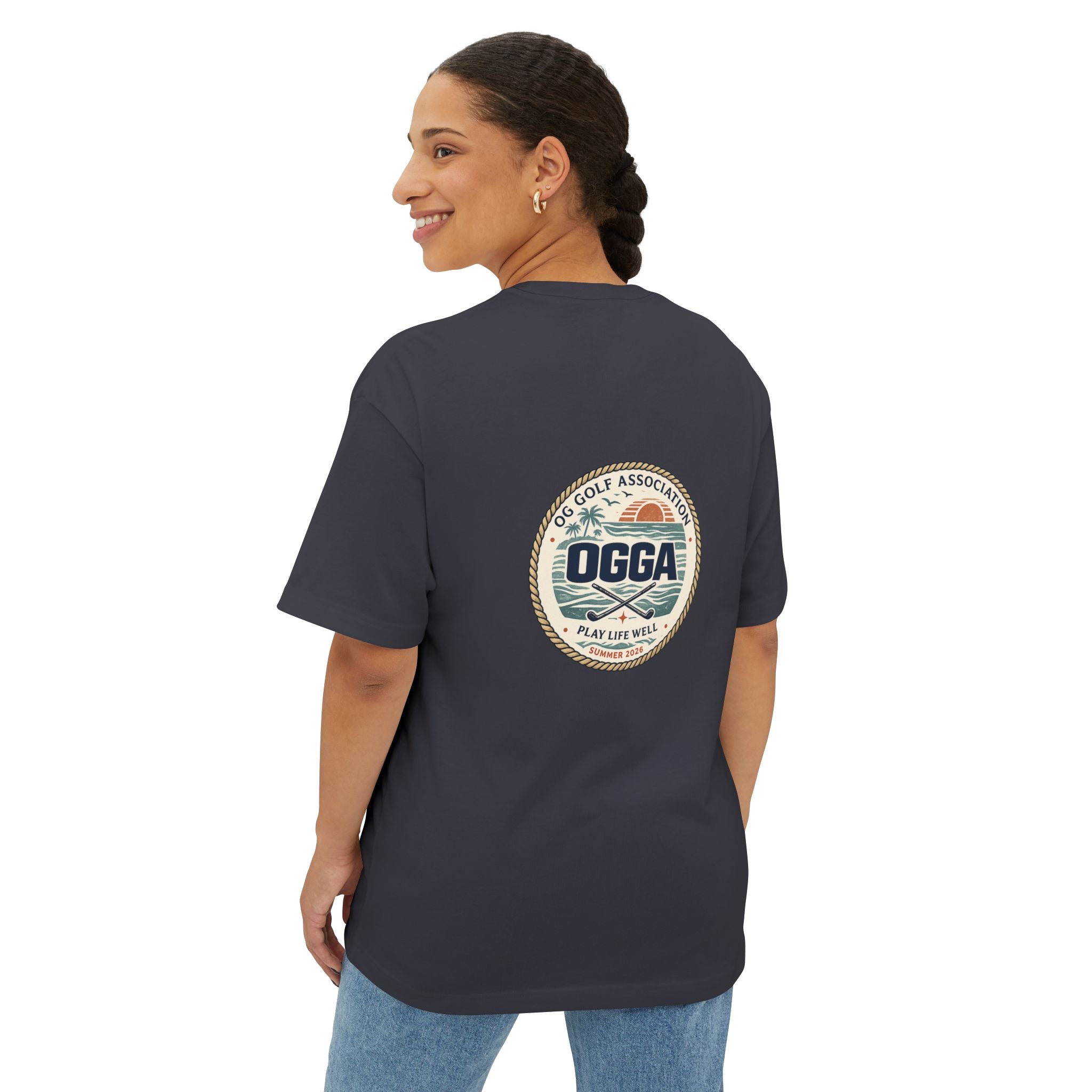 OGGA Vintage Golf Association Tee — Retro Logo Oversized Boxy T-Shirt