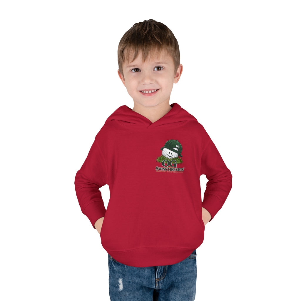 "Little Legend" Toddler Hoodie - 'OG Swing Thoughts' Cute Golf Kid Pullover Fleece