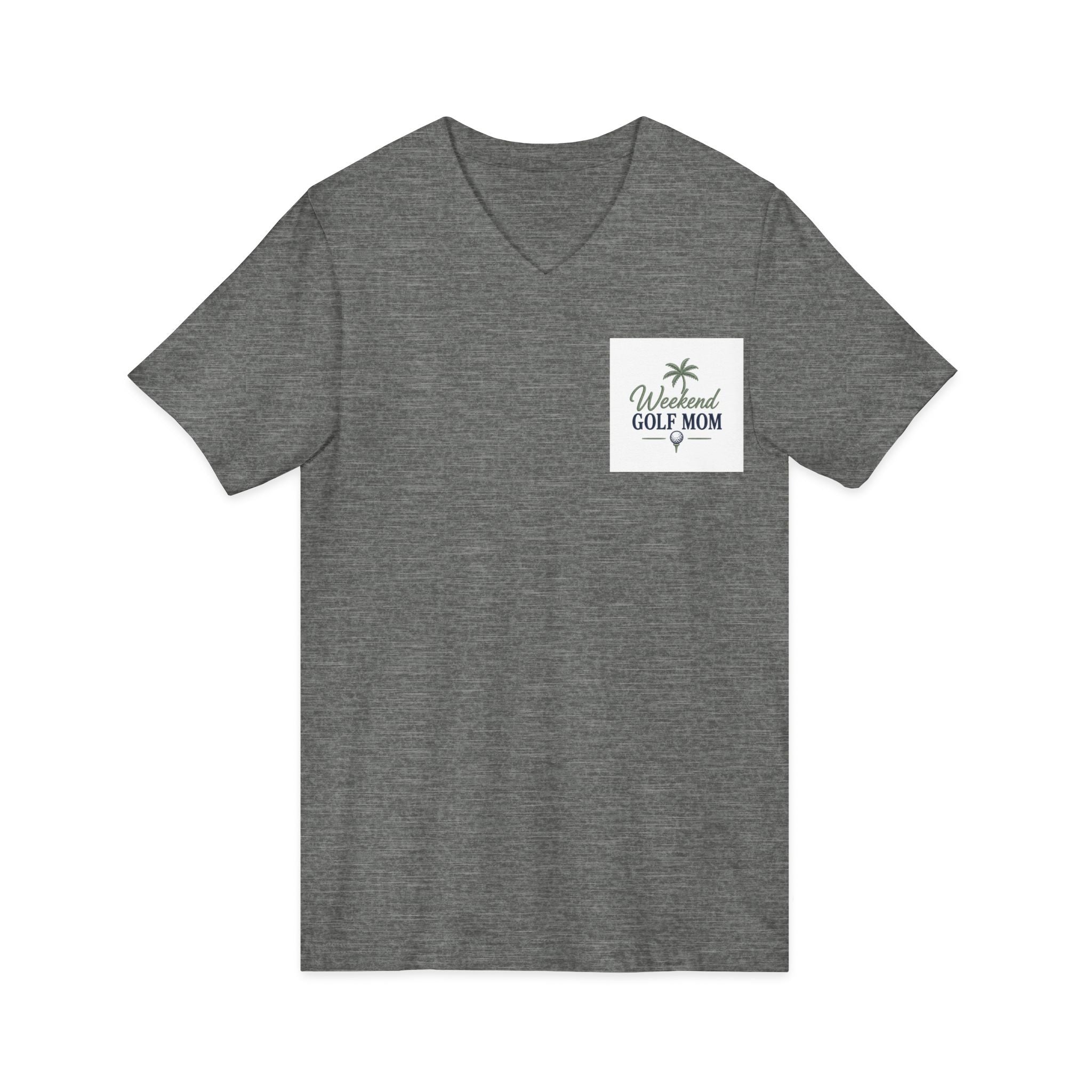 Weekend Golf Mom V-Neck Tee — Golfing Mom Graphic T-Shirt