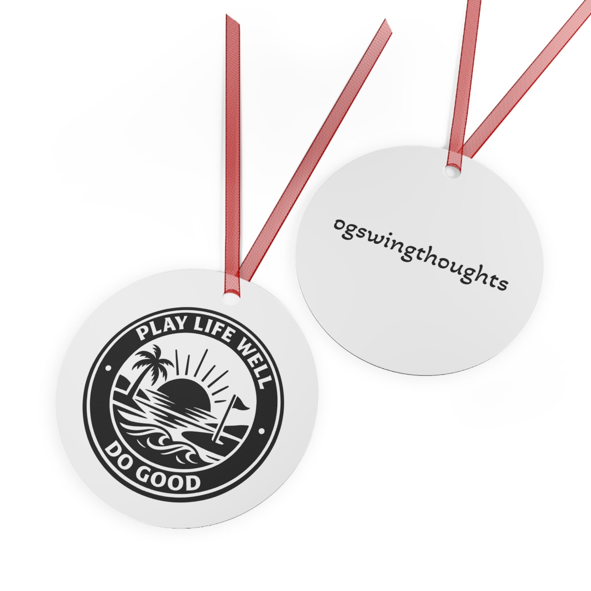 Play Life Well Do Good Metal Bag Tag