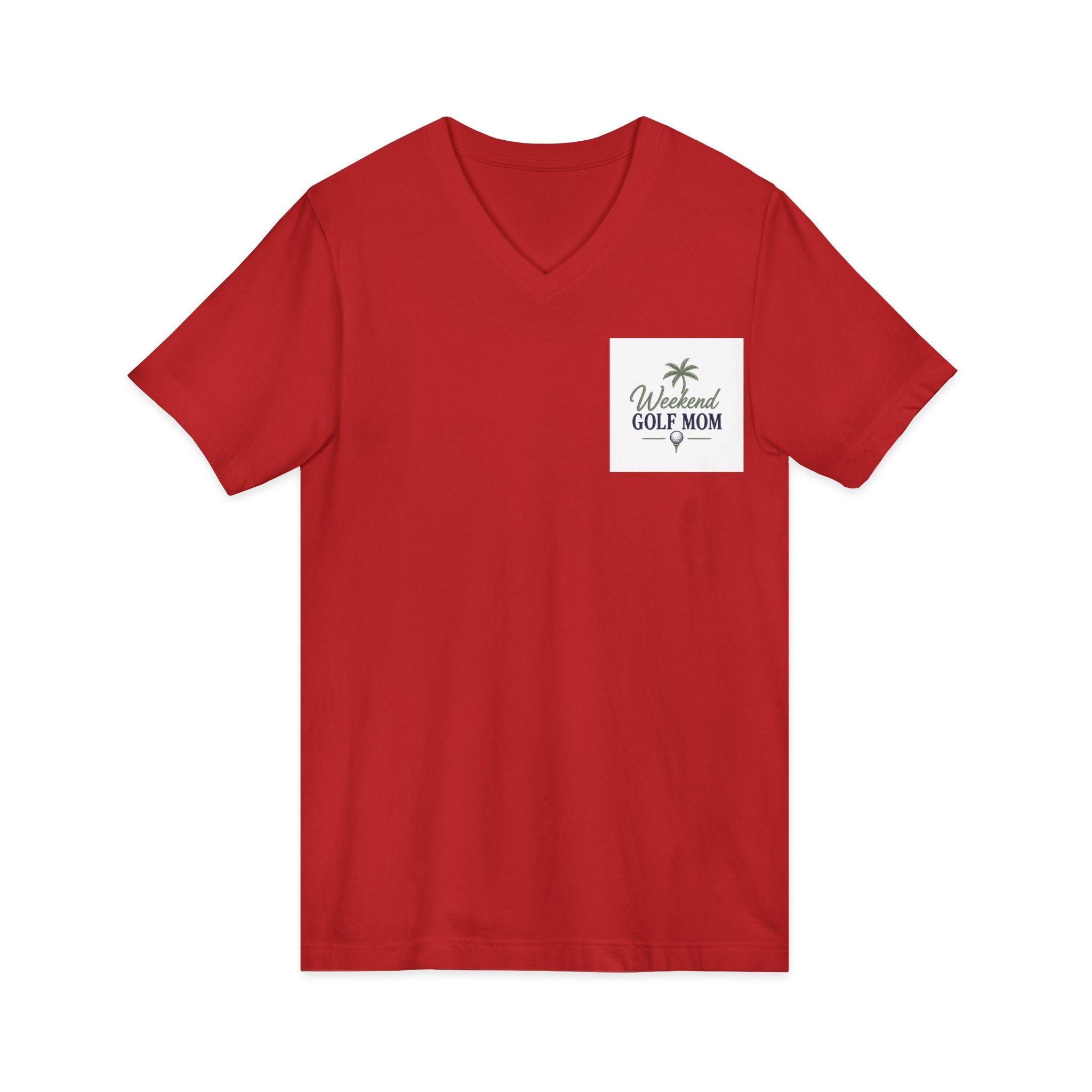 Weekend Golf Mom V-Neck Tee — Golfing Mom Graphic T-Shirt