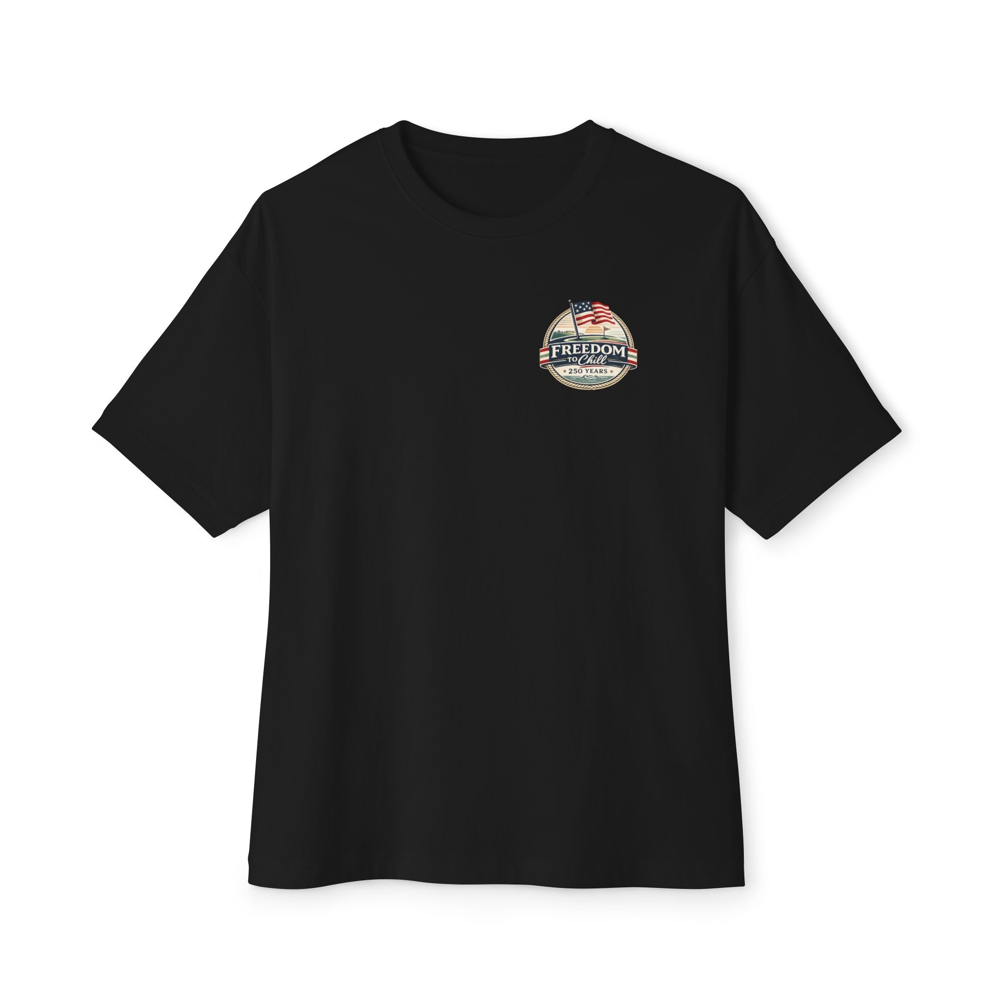 Freedom to Chill Tee — Vintage Beach Flag Graphic T-Shirt
