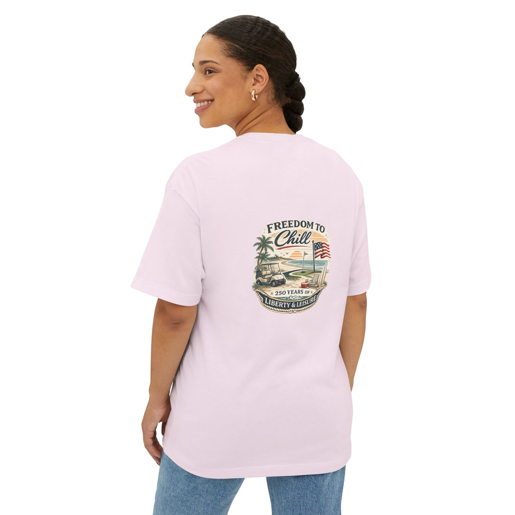 Freedom to Chill Tee — Vintage Beach Flag Graphic T-Shirt