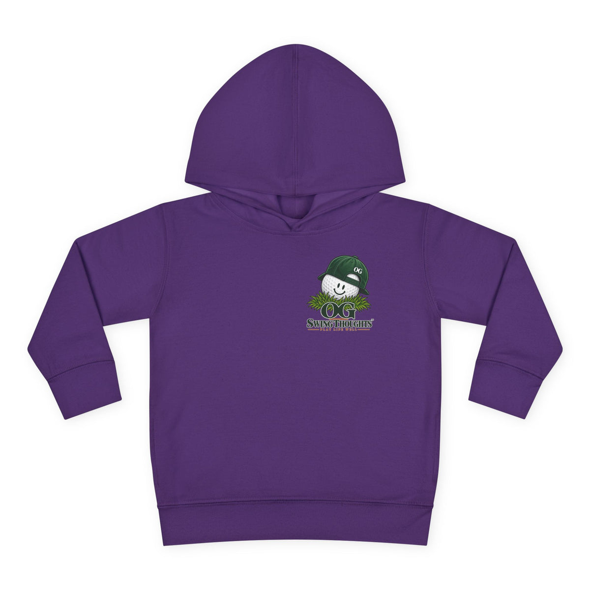 "Little Legend" Toddler Hoodie - 'OG Swing Thoughts' Cute Golf Kid Pullover Fleece
