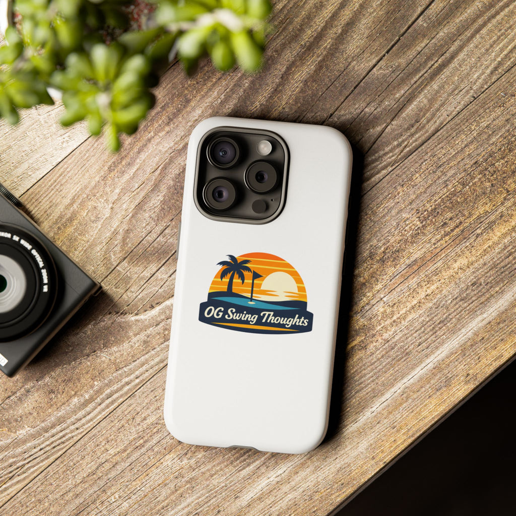 Phone Case - "OG Swing Thoughts" Tropical Sunset Design