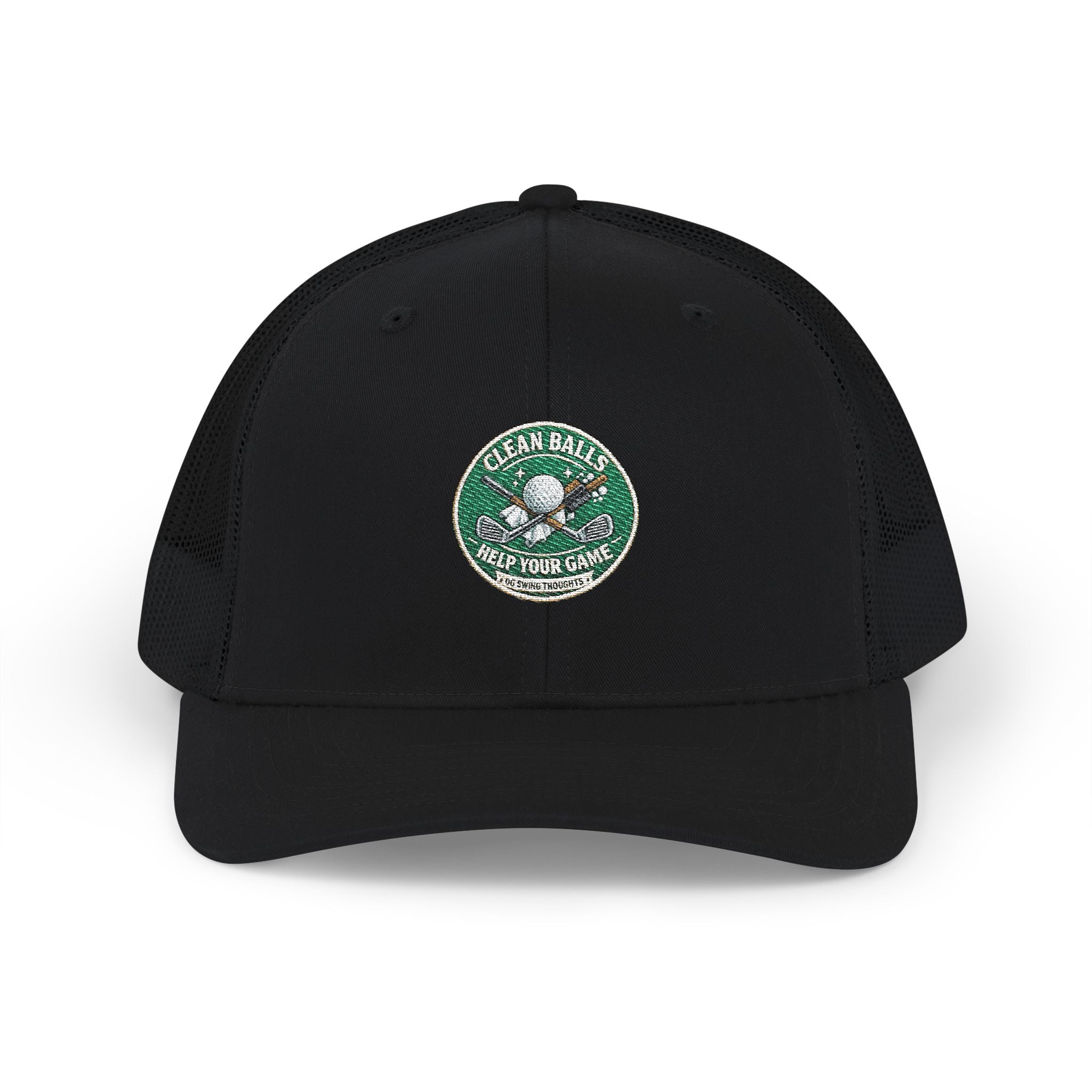 Clean Balls Help Your Game - OG Swing Thoughts Embroidered Patch Trucker Snapback