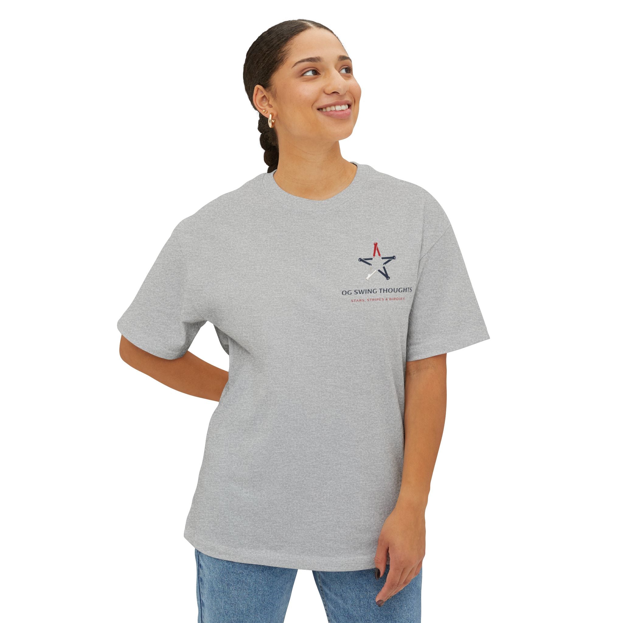 Patriotic Stars & Stripes Tee — American Flag & Golf Ball Graphic