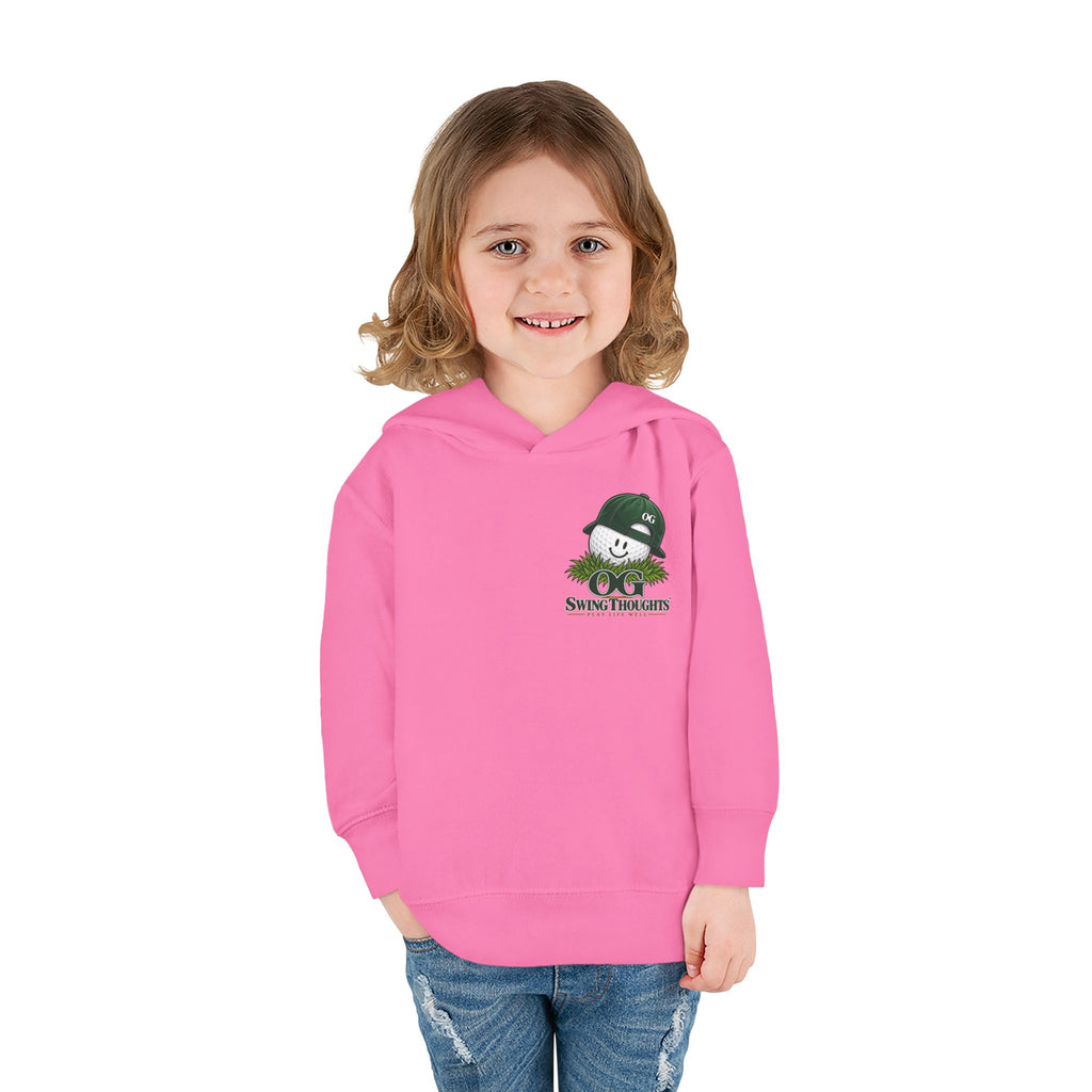 "Little Legend" Toddler Hoodie - 'OG Swing Thoughts' Cute Golf Kid Pullover Fleece
