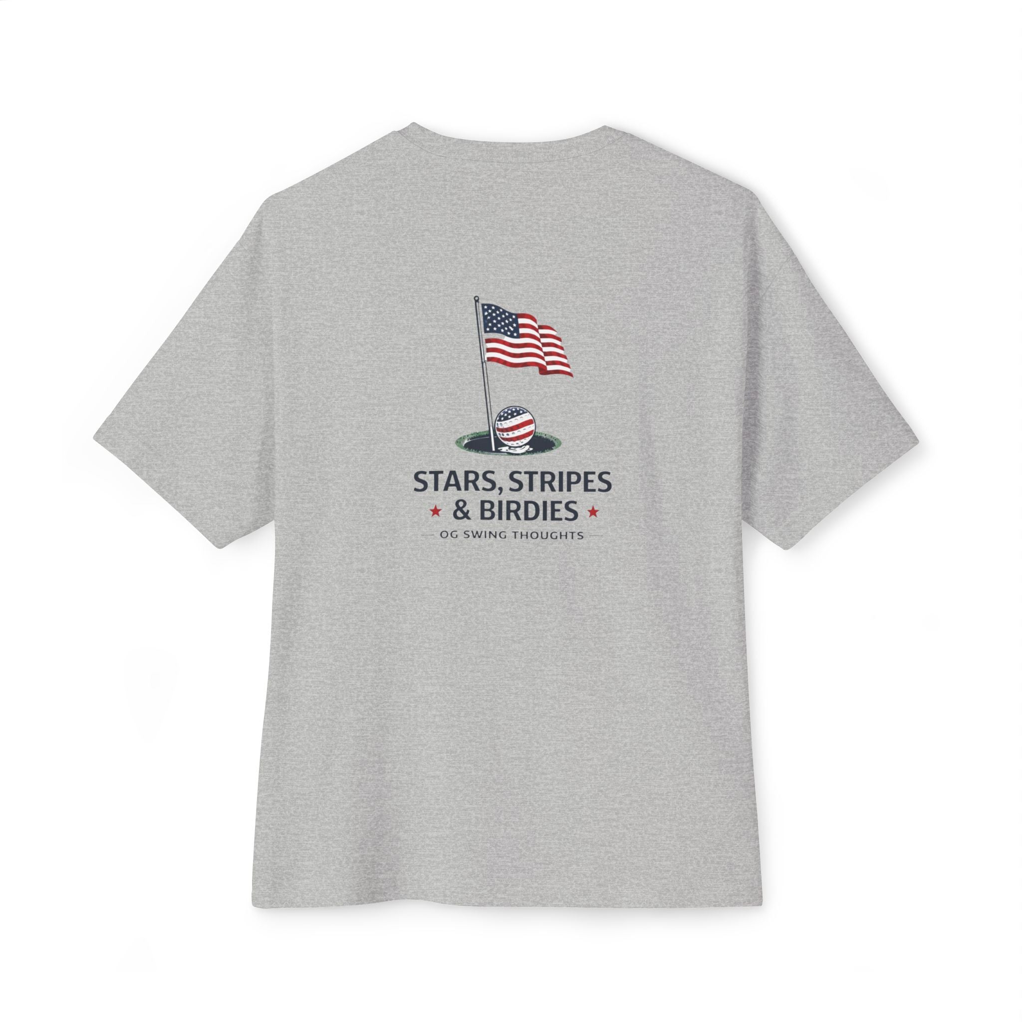 Patriotic Stars & Stripes Tee — American Flag & Golf Ball Graphic