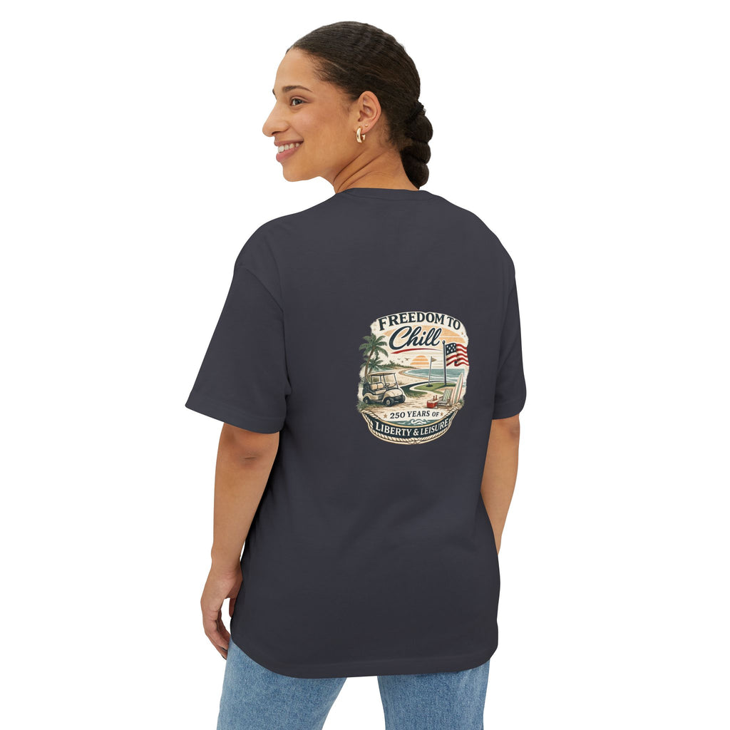 Freedom to Chill Tee — Vintage Beach Flag Graphic T-Shirt
