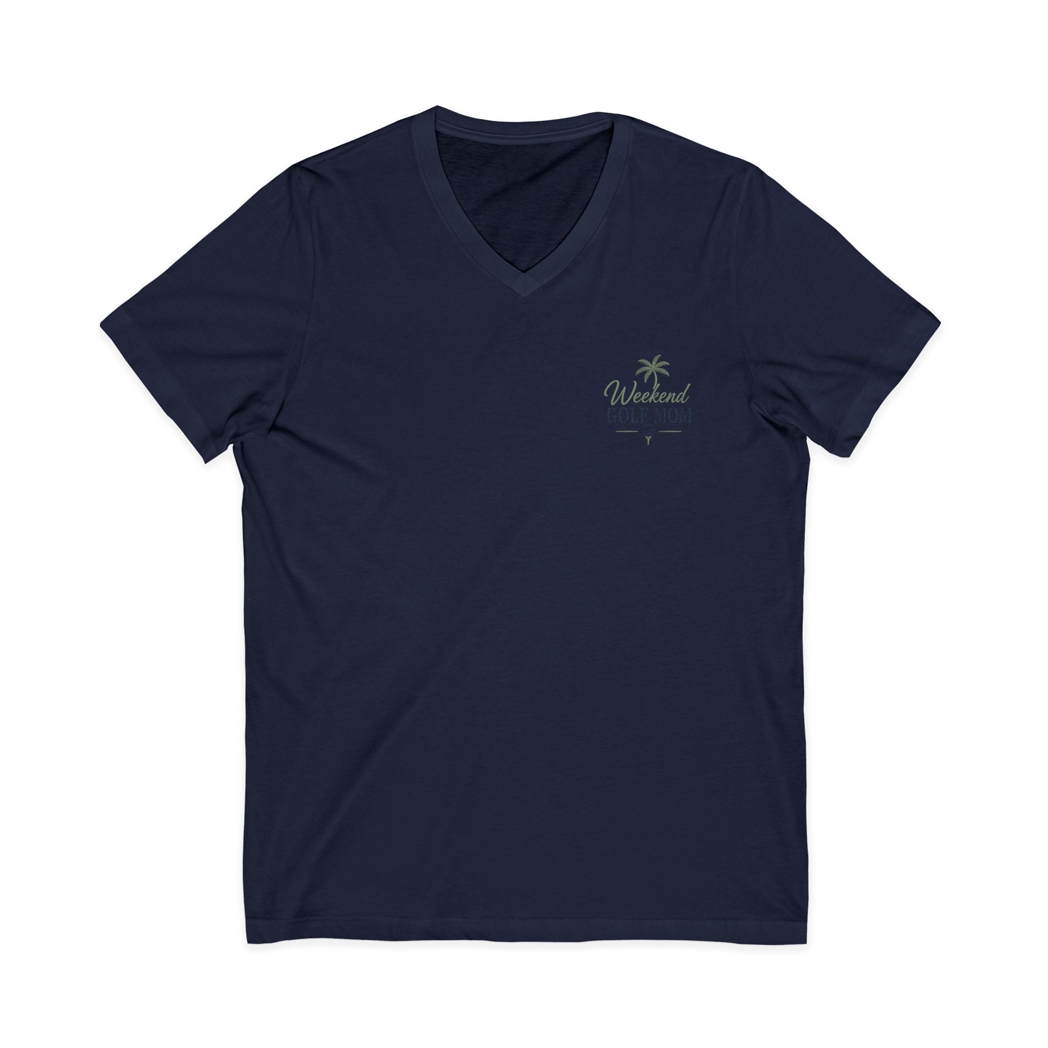 Weekend Golf Mom V-Neck Tee — Golfing Mom Graphic T-Shirt