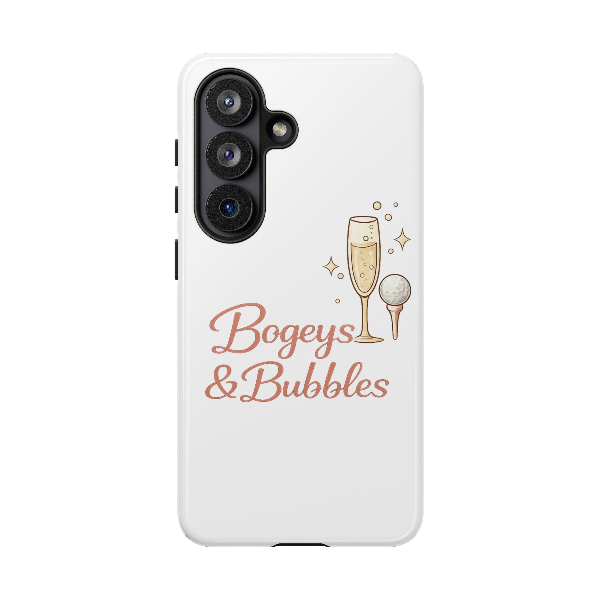Phone Case — "Bogeys & Bubbles" Champagne Golf Design