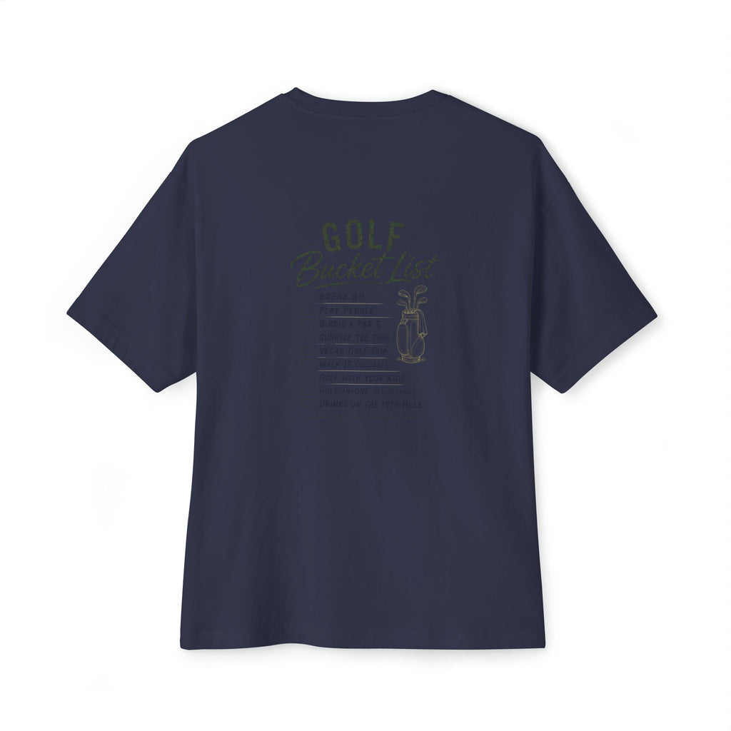Golf Bucket List Tee — Casual Oversized Golf T‑Shirt