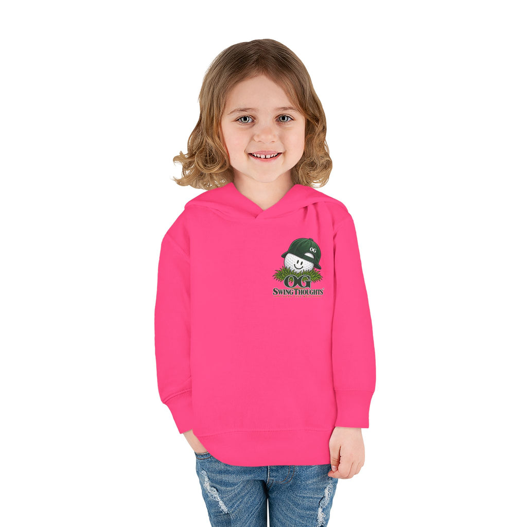 "Little Legend" Toddler Hoodie - 'OG Swing Thoughts' Cute Golf Kid Pullover Fleece