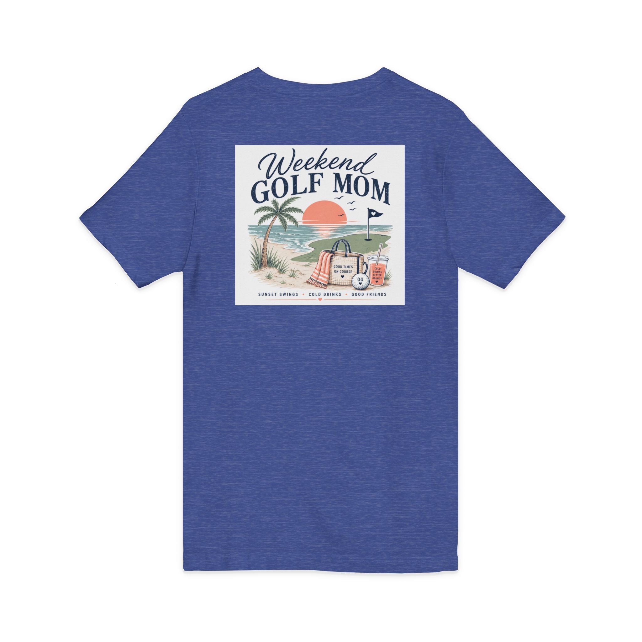 Weekend Golf Mom V-Neck Tee — Golfing Mom Graphic T-Shirt