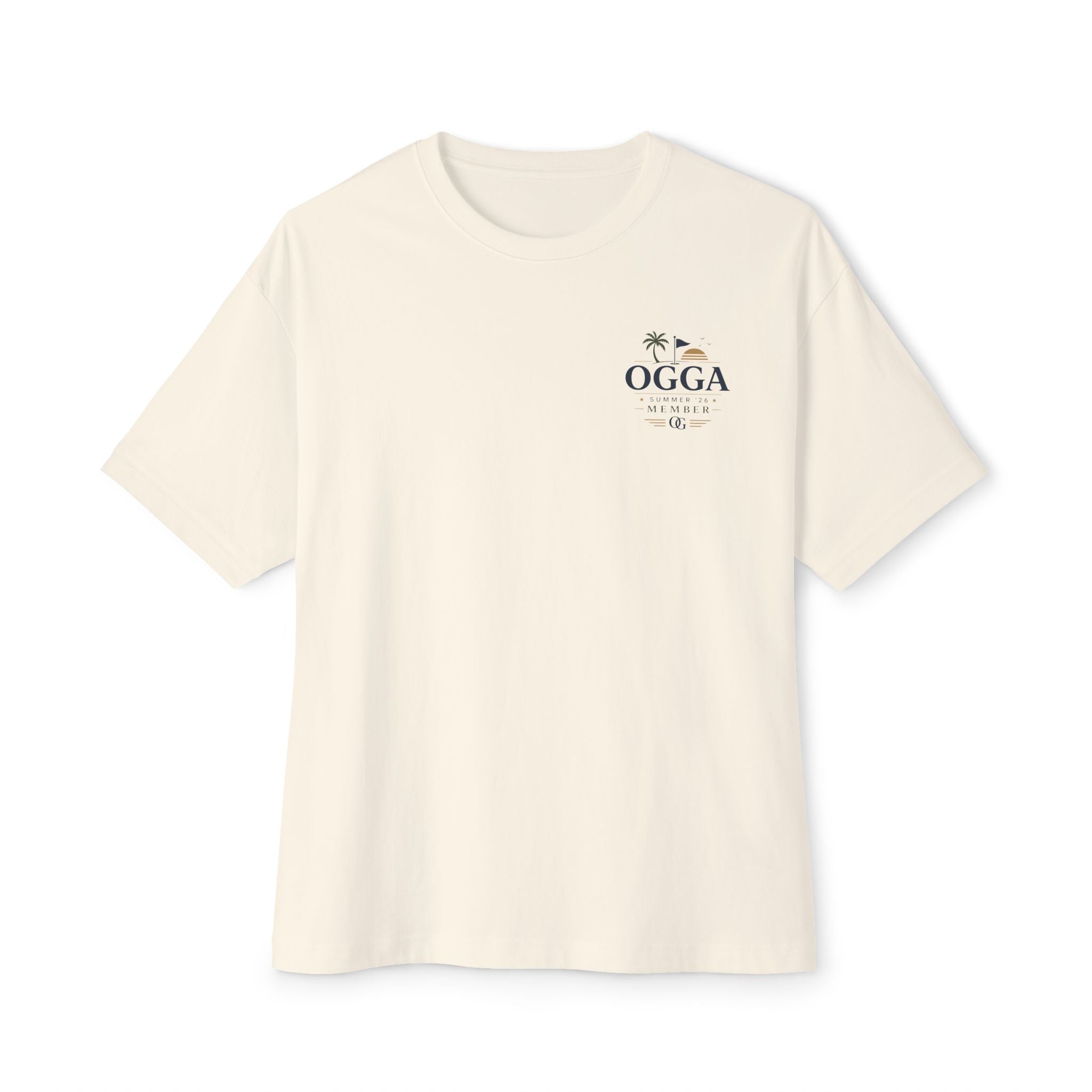 OGGA Beach Tee — "Live Free, Play Easy" Oversized Boxy T-Shirt