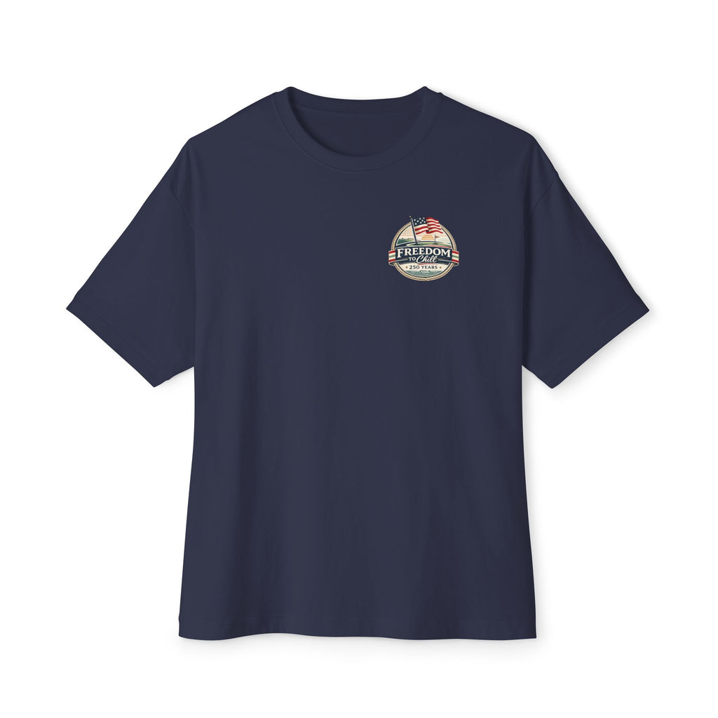 Freedom to Chill Tee — Vintage Beach Flag Graphic T-Shirt