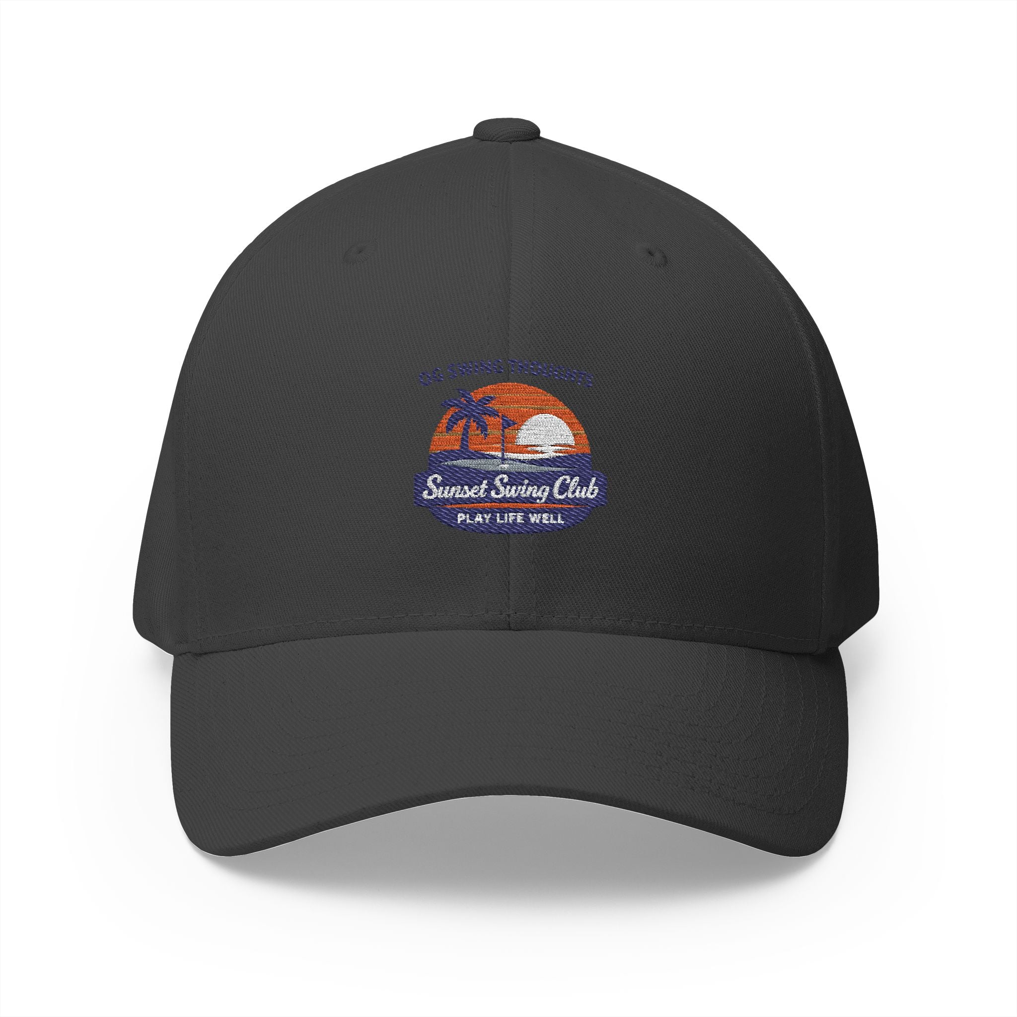 Embroidered Sunset Swing Club — Flex Fit Hat