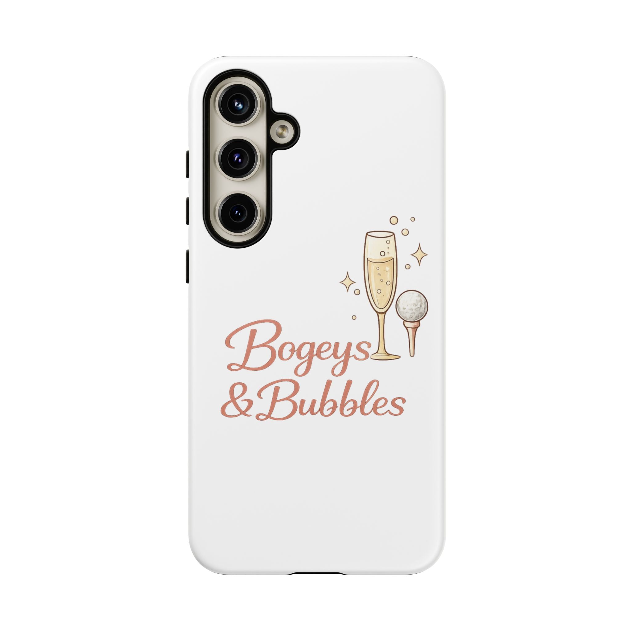 Phone Case — "Bogeys & Bubbles" Champagne Golf Design