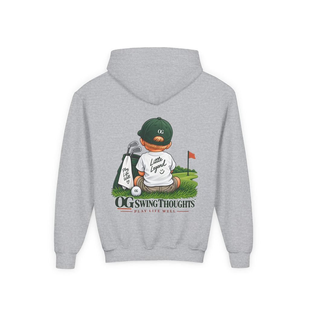 "Little Legend" Youth Golf Hoodie — "OG Swing Thoughts" Kids Golf Pullover