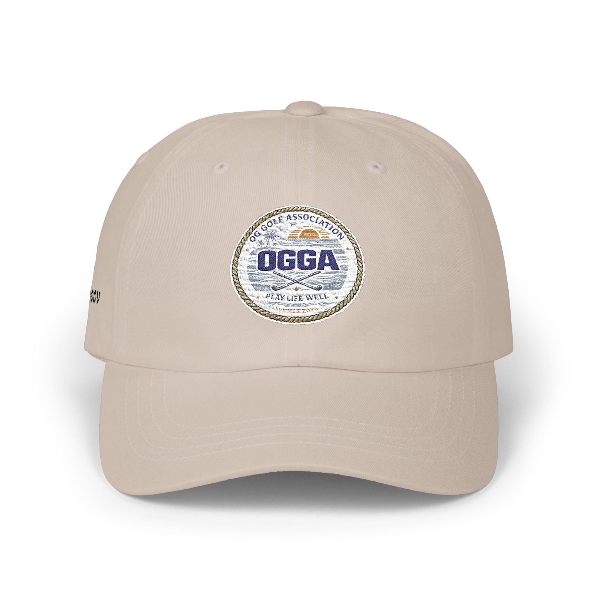 OGGA Retro Circle Dad Cap — Vintage Sports Logo Baseball Hat