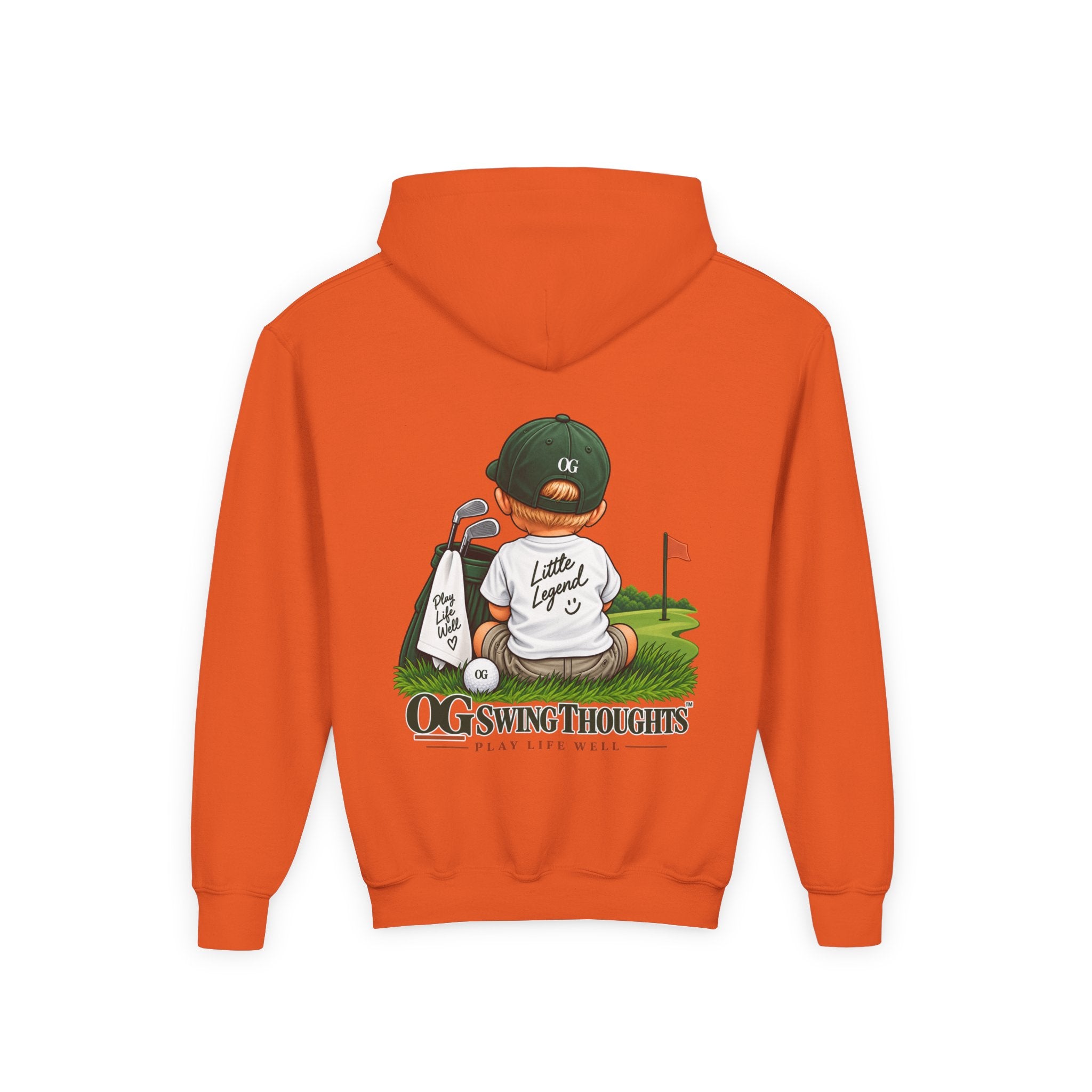 "Little Legend" Youth Golf Hoodie — "OG Swing Thoughts" Kids Golf Pullover