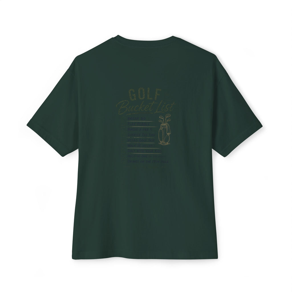 Golf Bucket List Tee — Casual Oversized Golf T‑Shirt
