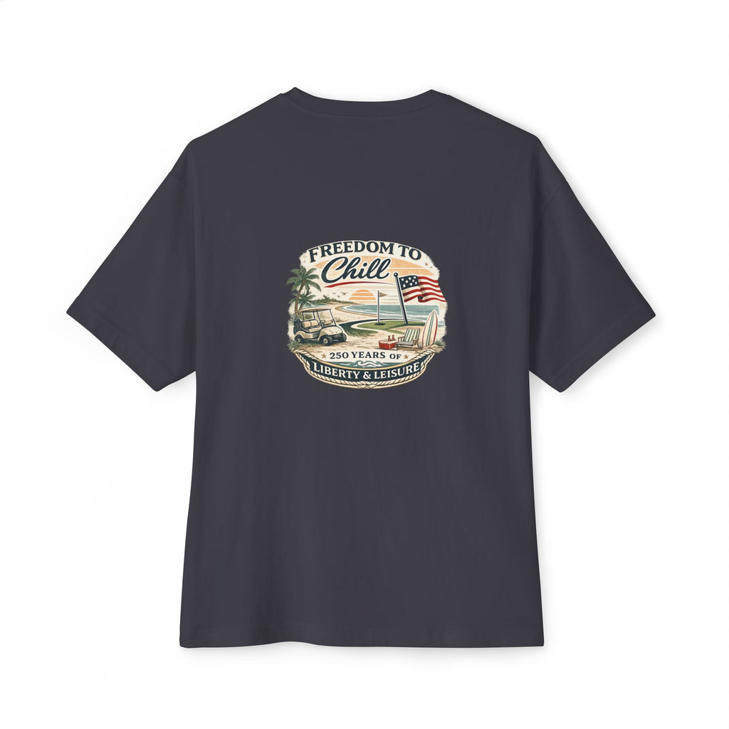 Freedom to Chill Tee — Vintage Beach Flag Graphic T-Shirt