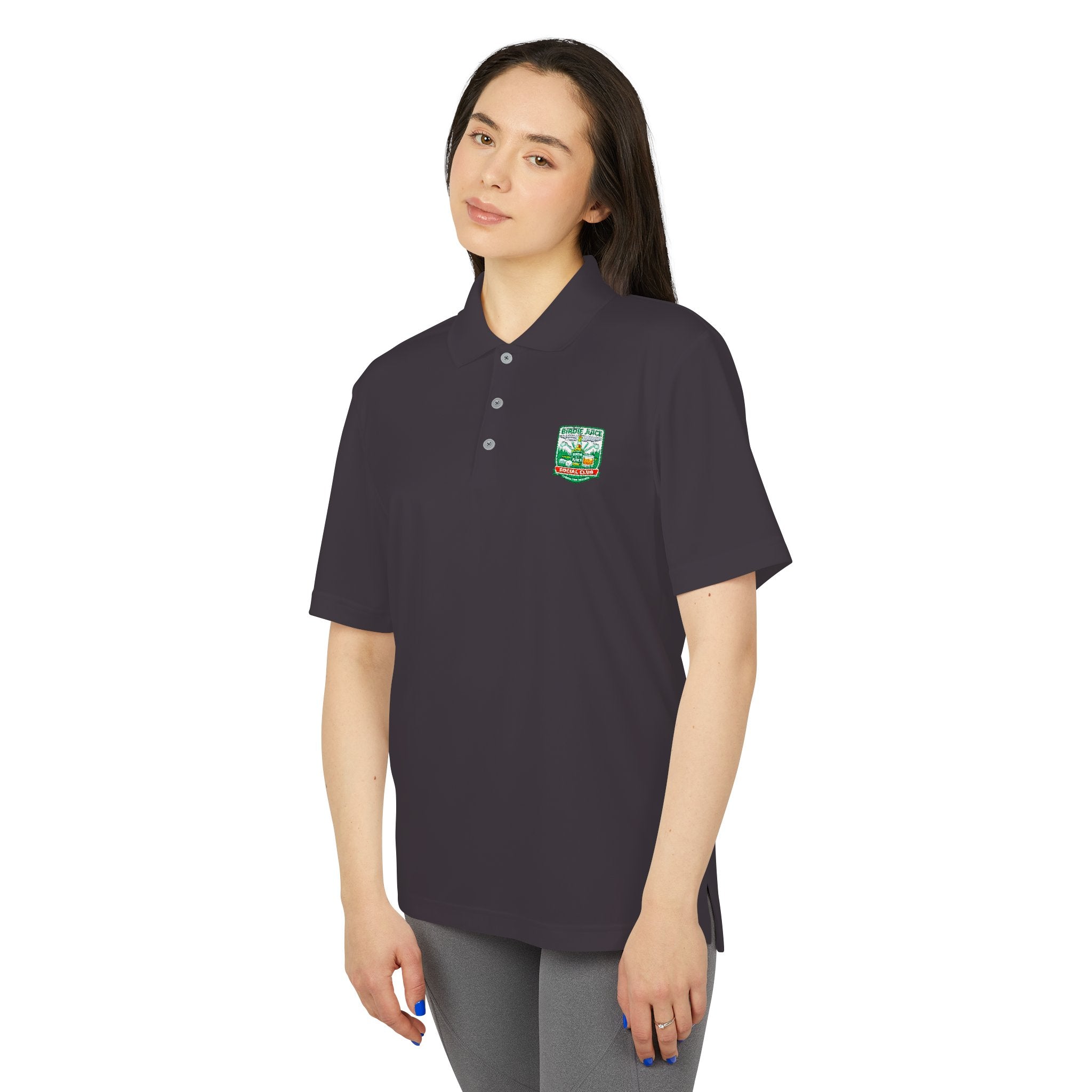adidas Birdie Juice Social Club Performance Polo  — Athletic Golf & Work Shirt