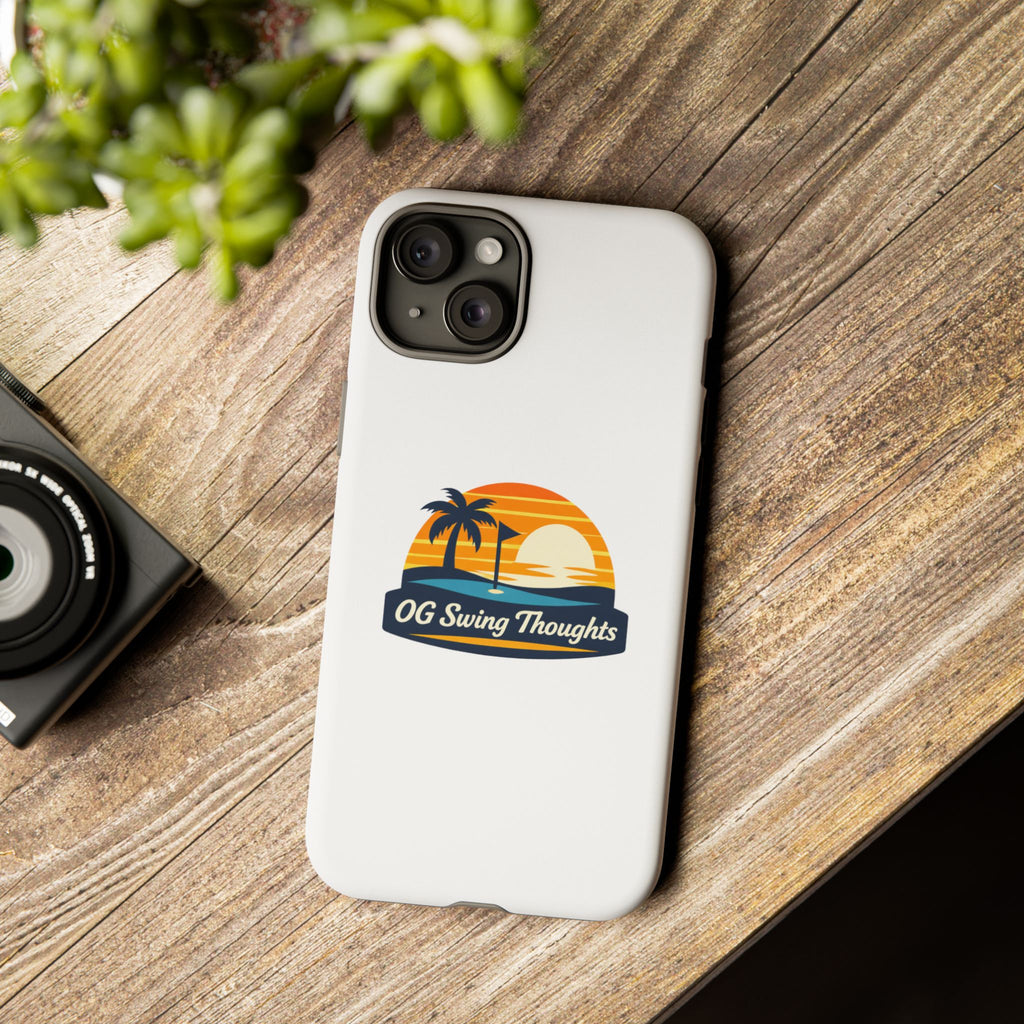 Phone Case - "OG Swing Thoughts" Tropical Sunset Design