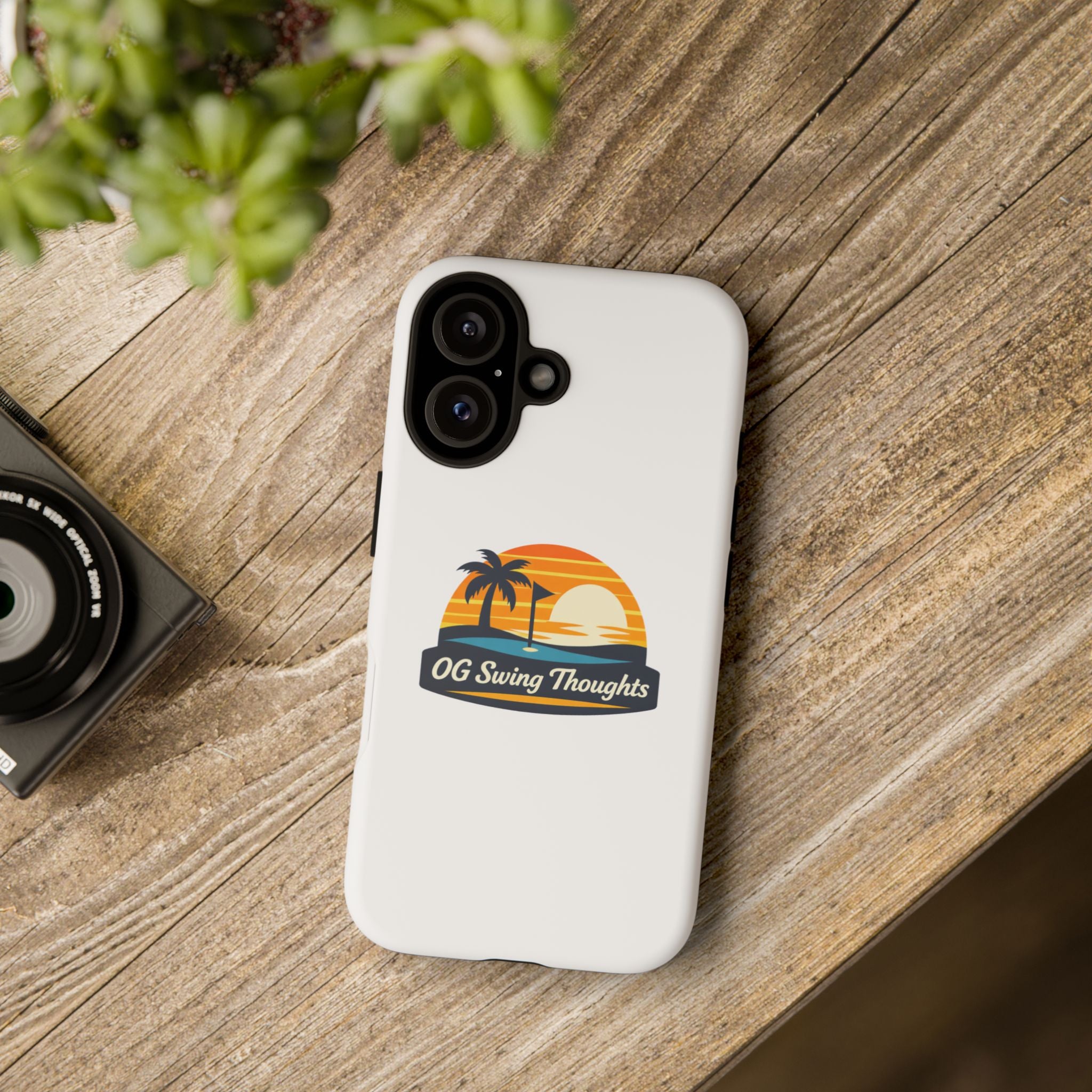 Phone Case - "OG Swing Thoughts" Tropical Sunset Design