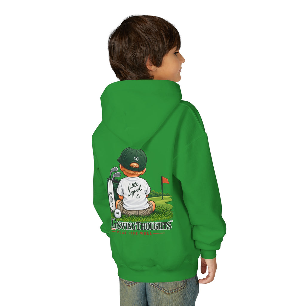 "Little Legend" Youth Golf Hoodie — "OG Swing Thoughts" Kids Golf Pullover