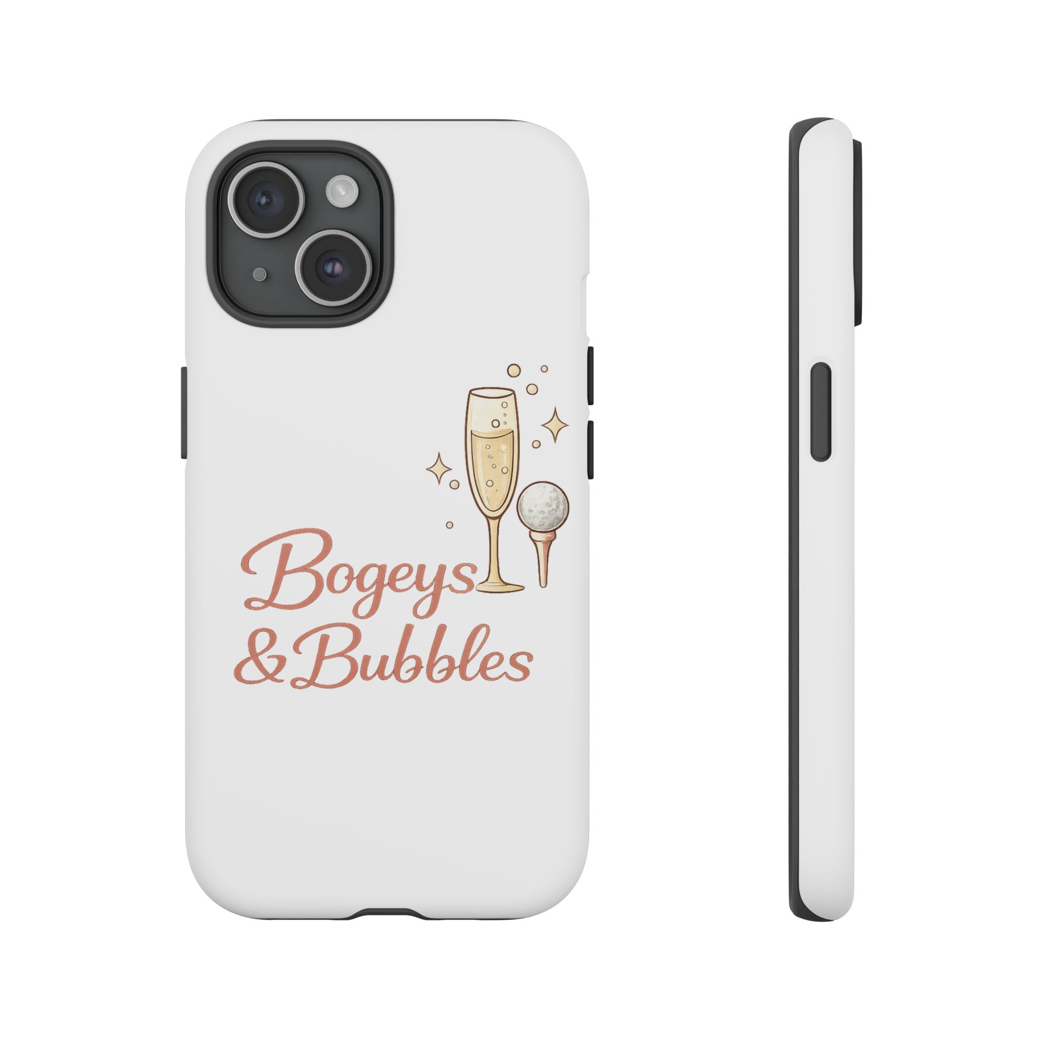 Phone Case — "Bogeys & Bubbles" Champagne Golf Design