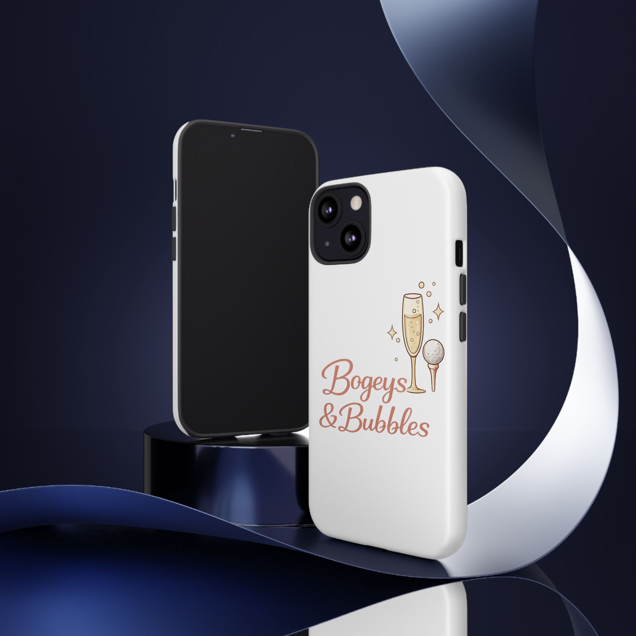 Phone Case — "Bogeys & Bubbles" Champagne Golf Design