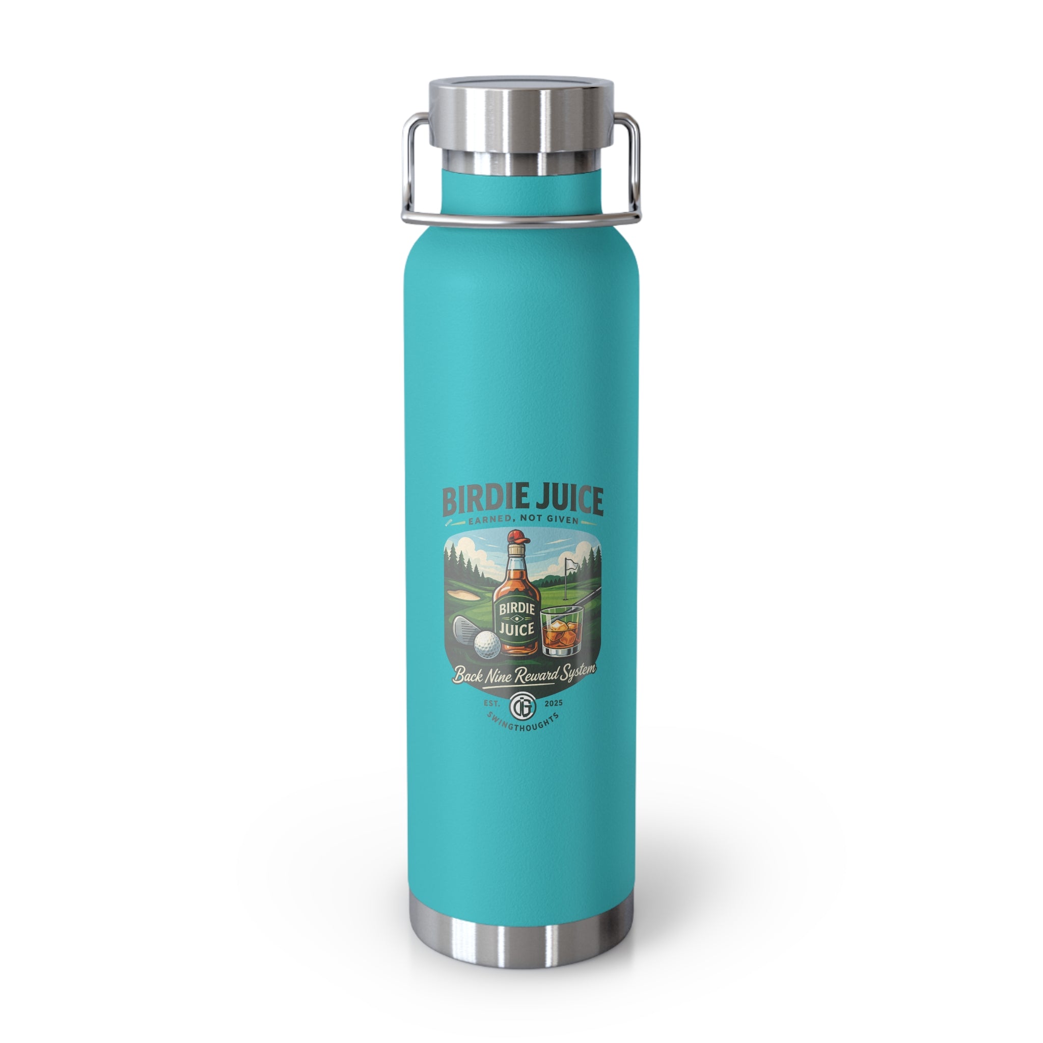 Birdie Juice Golf Water Bottle — 22oz Copper Vacuum Insulated Stainless Steel Bottle
