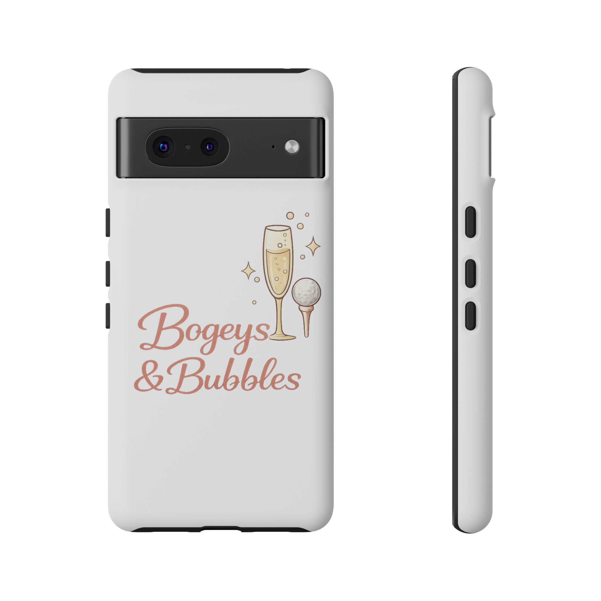 Phone Case — "Bogeys & Bubbles" Champagne Golf Design