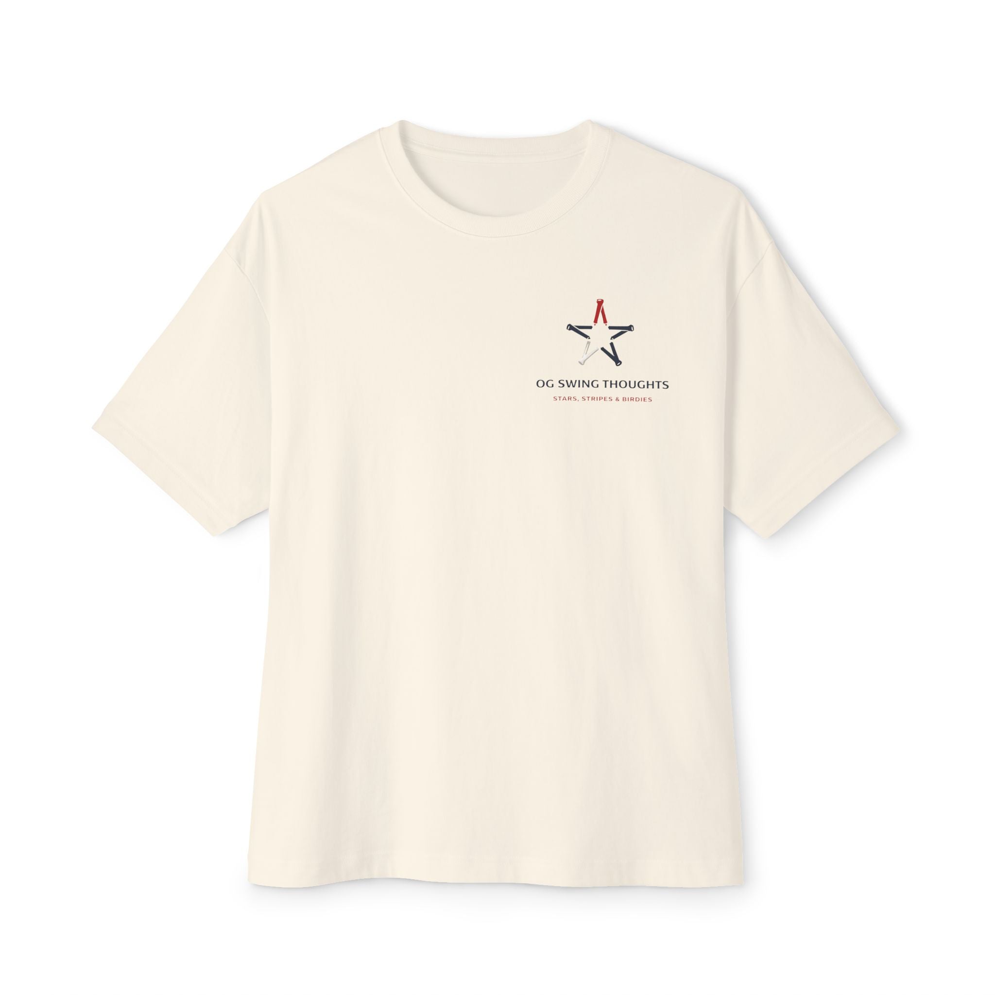 Patriotic Stars & Stripes Tee — American Flag & Golf Ball Graphic