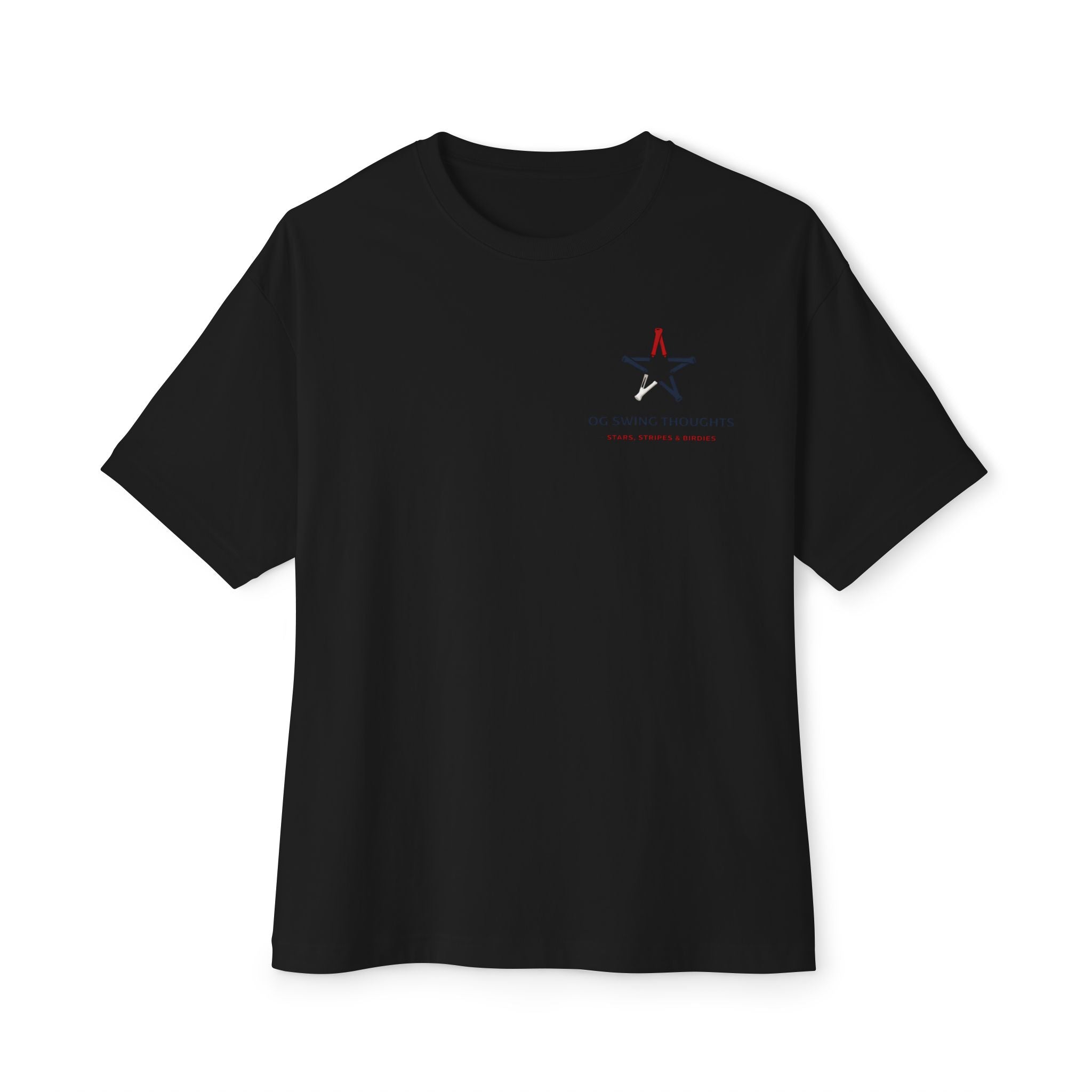 Patriotic Stars & Stripes Tee — American Flag & Golf Ball Graphic