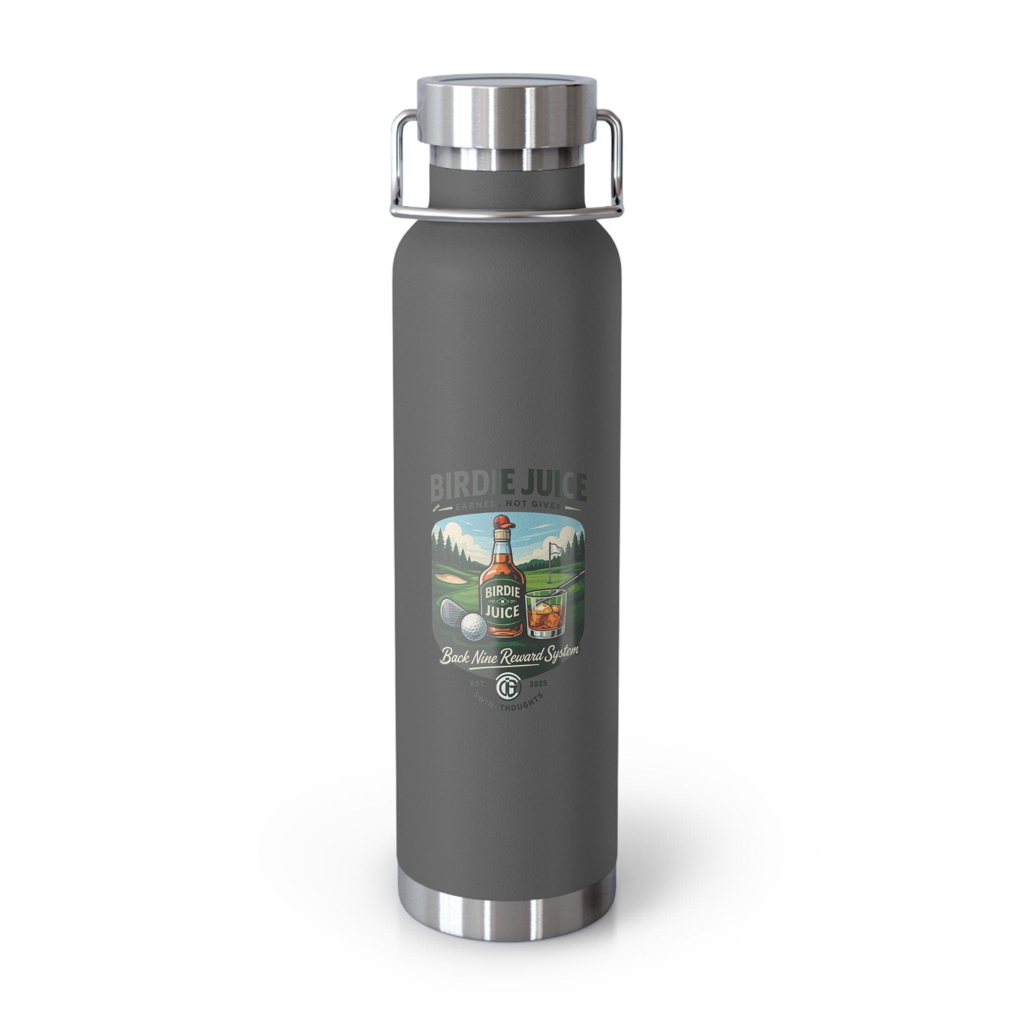 Birdie Juice Golf Water Bottle — 22oz Copper Vacuum Insulated Stainless Steel Bottle