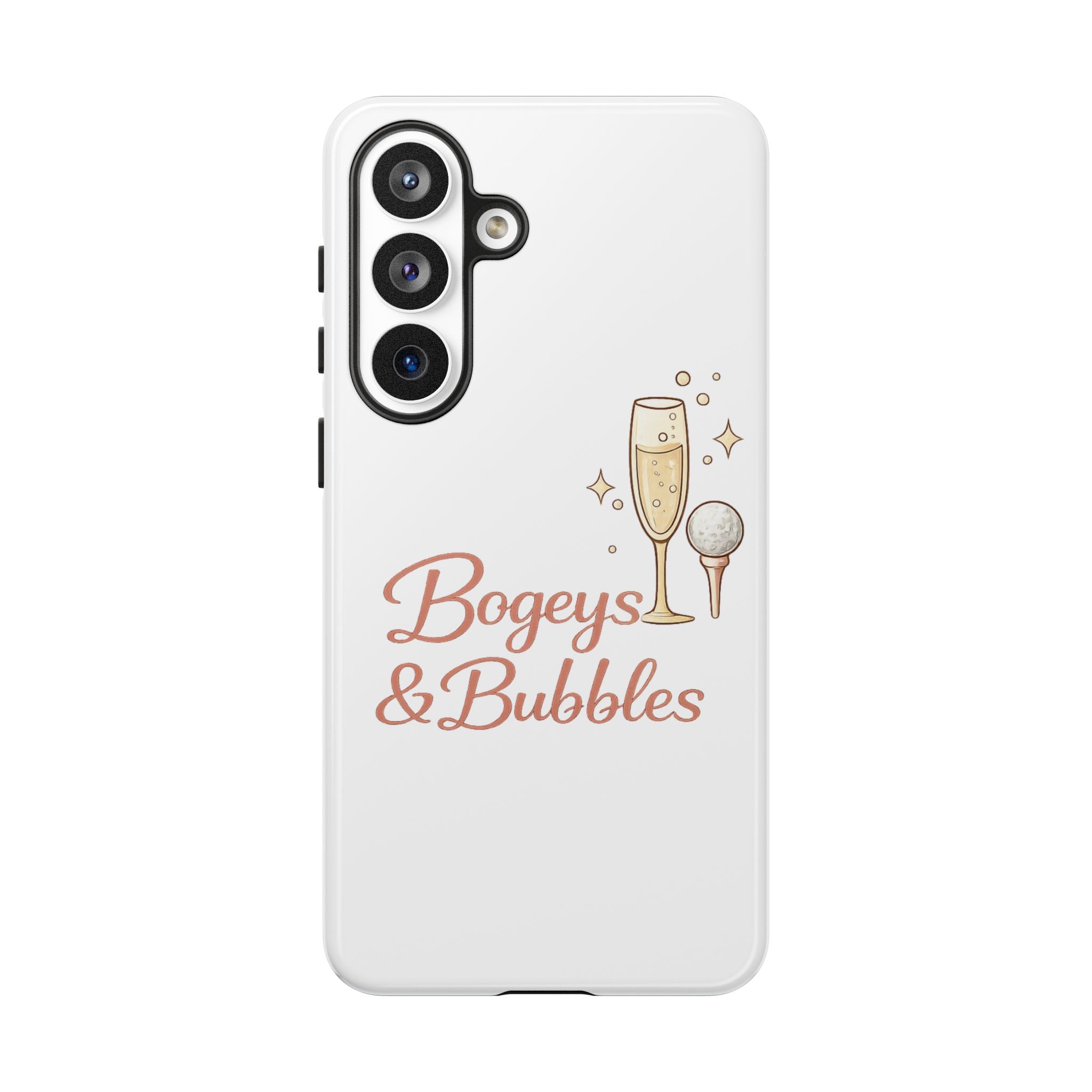 Phone Case — "Bogeys & Bubbles" Champagne Golf Design