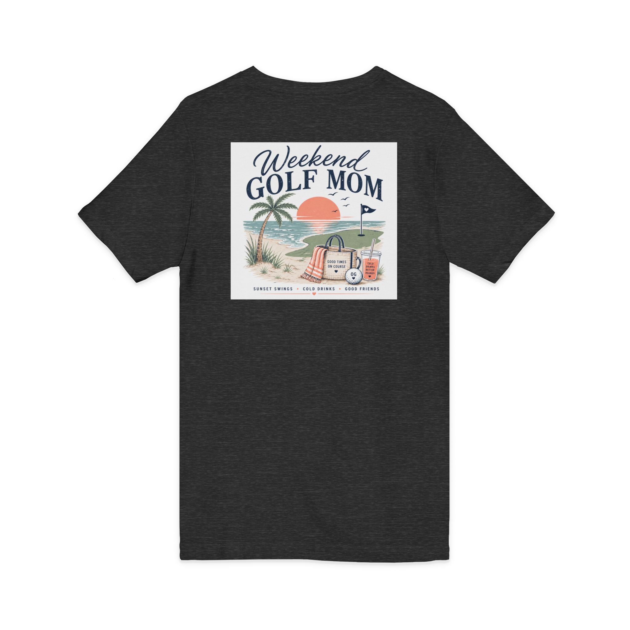 Weekend Golf Mom V-Neck Tee — Golfing Mom Graphic T-Shirt