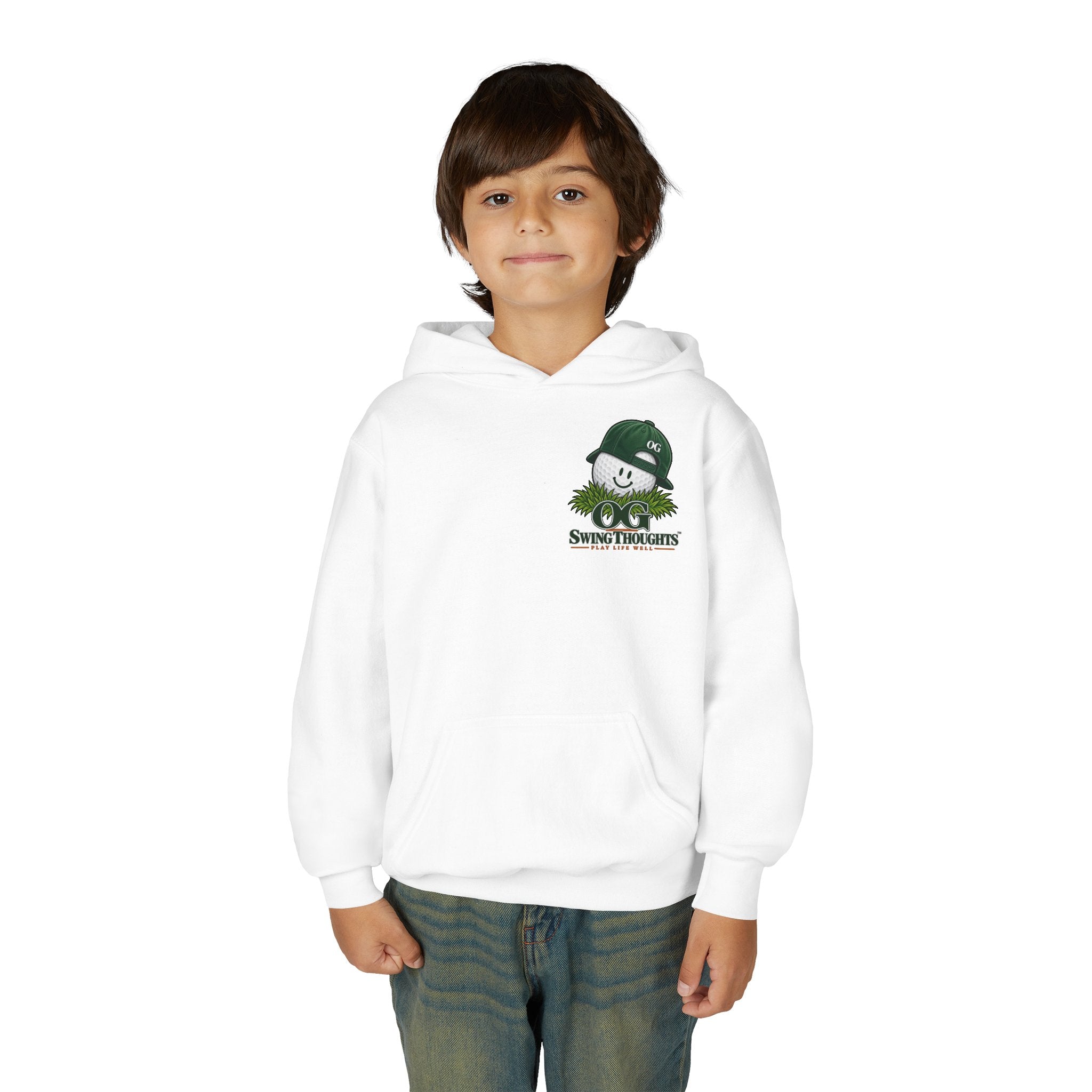"Little Legend" Youth Golf Hoodie — "OG Swing Thoughts" Kids Golf Pullover