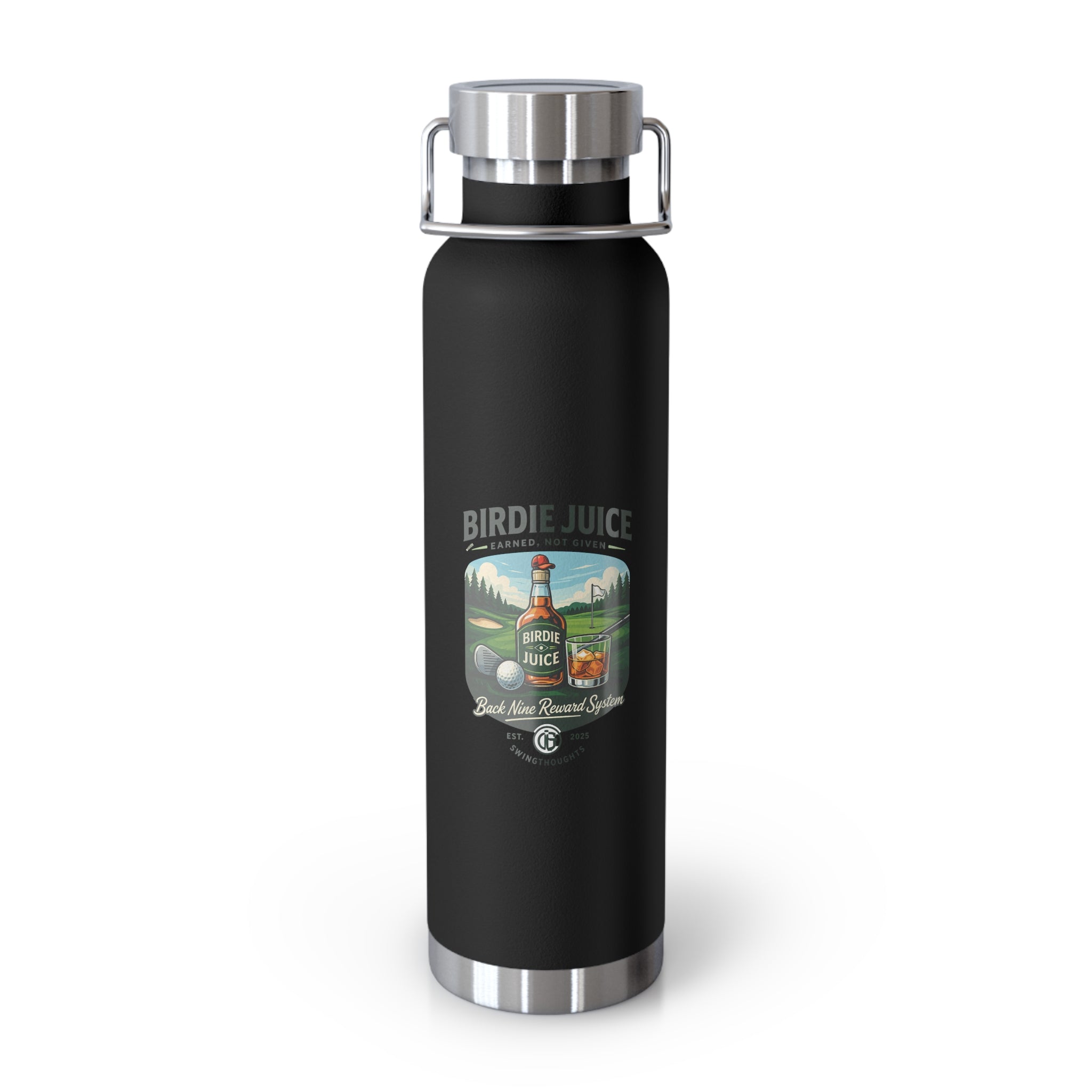 Birdie Juice Golf Water Bottle — 22oz Copper Vacuum Insulated Stainless Steel Bottle