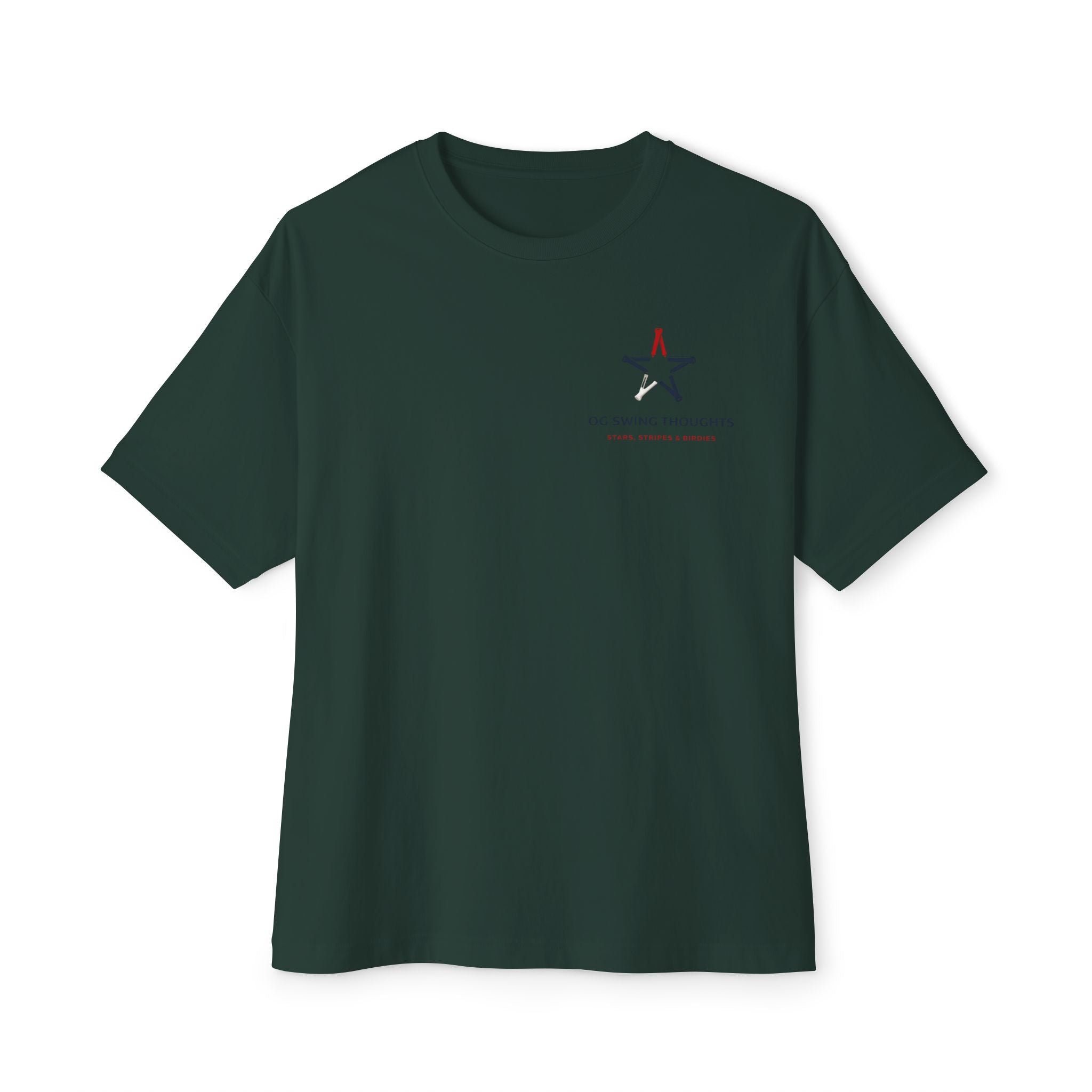 Patriotic Stars & Stripes Tee — American Flag & Golf Ball Graphic