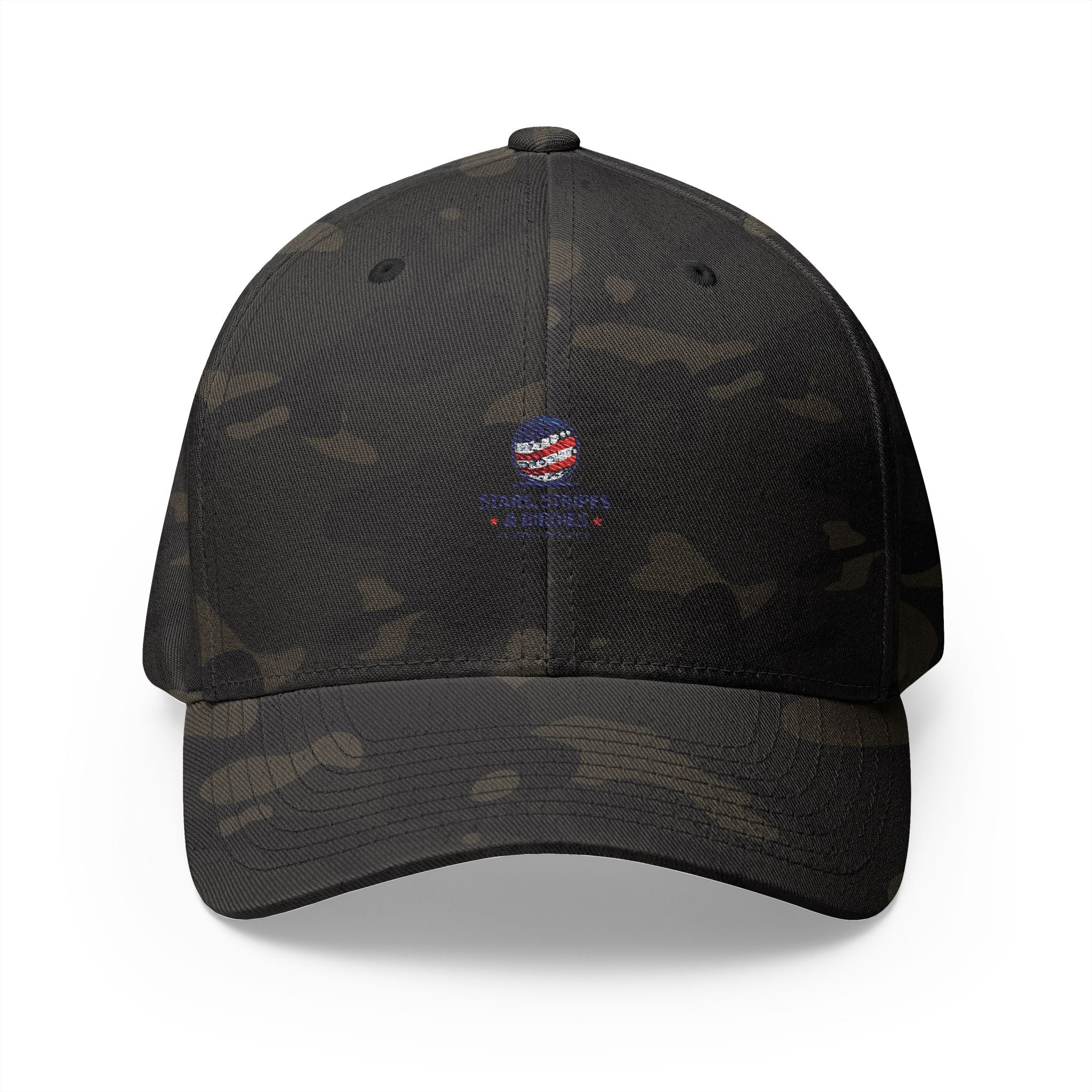 Embroidered 'Stars, Stripes & Birdies' Patriotic Structured Cap