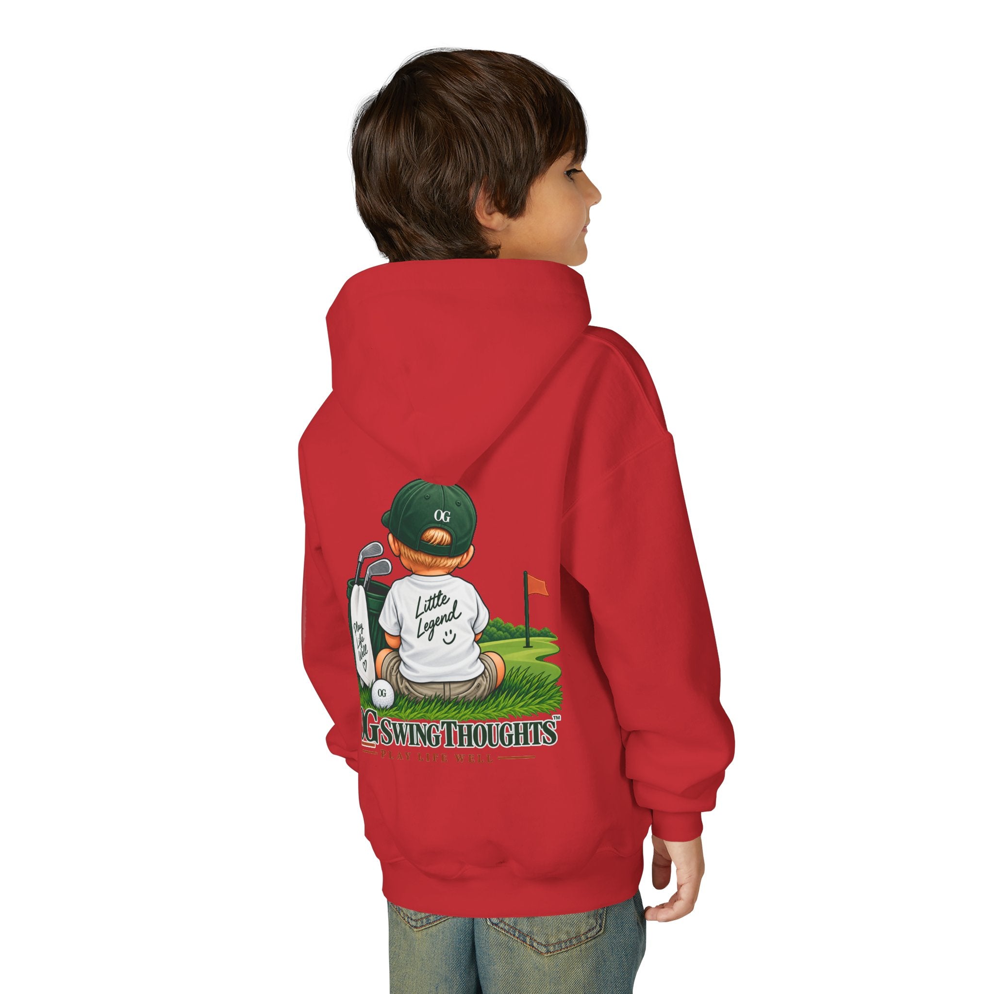 "Little Legend" Youth Golf Hoodie — "OG Swing Thoughts" Kids Golf Pullover