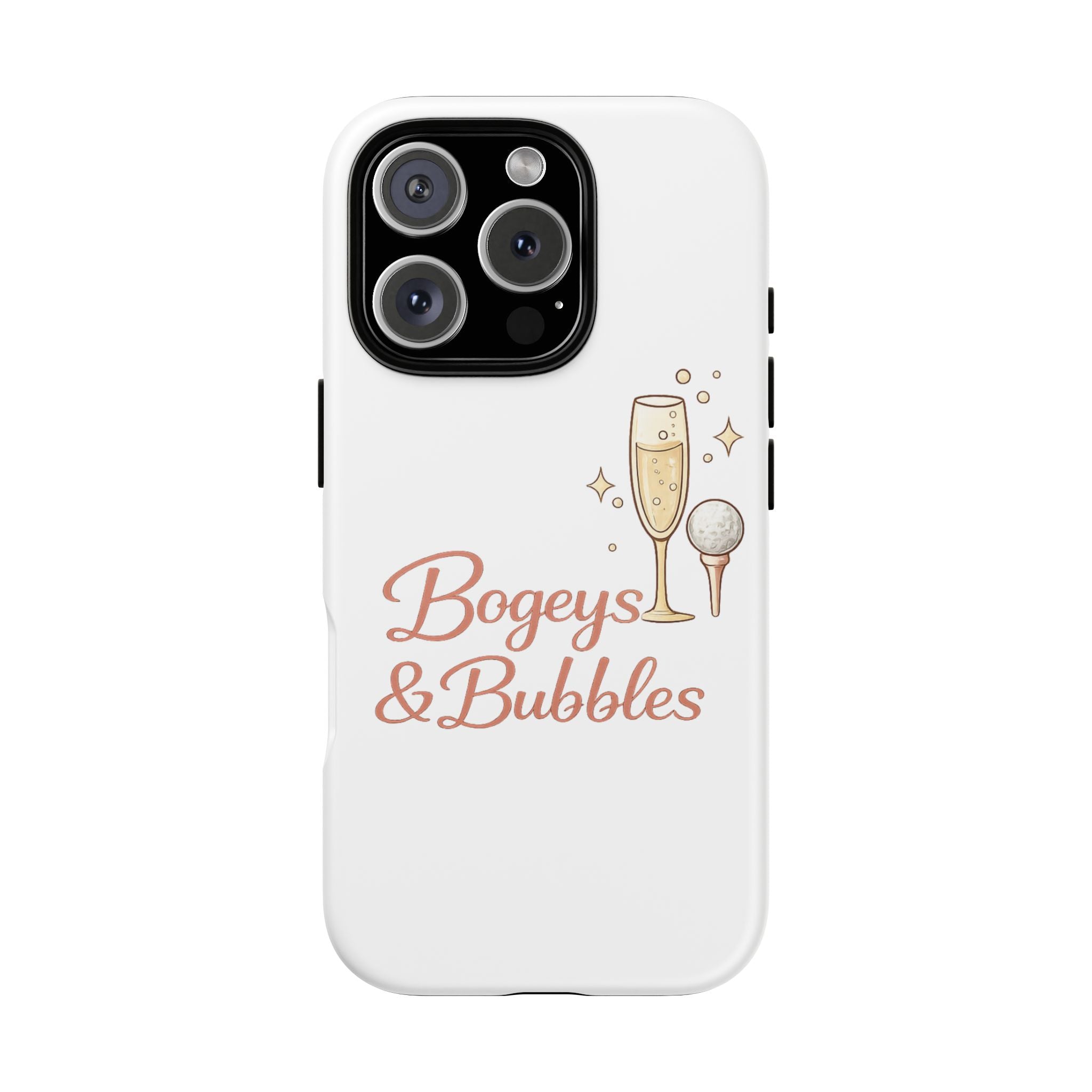Phone Case — "Bogeys & Bubbles" Champagne Golf Design