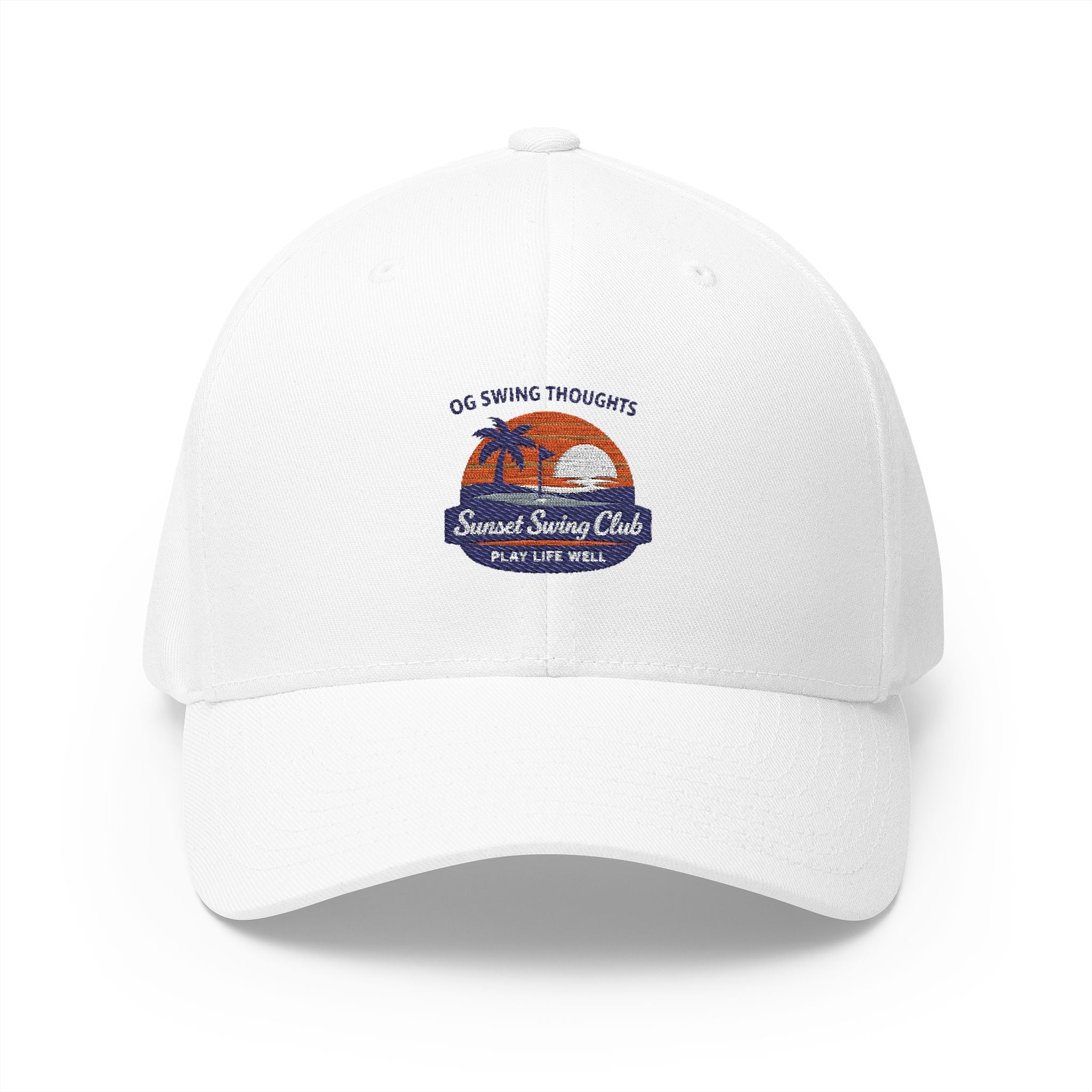 Embroidered Sunset Swing Club — Flex Fit Hat