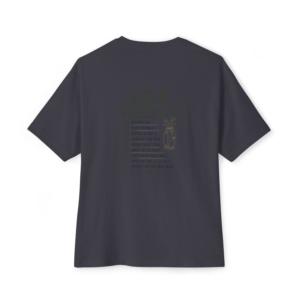 Golf Bucket List Tee — Casual Oversized Golf T‑Shirt