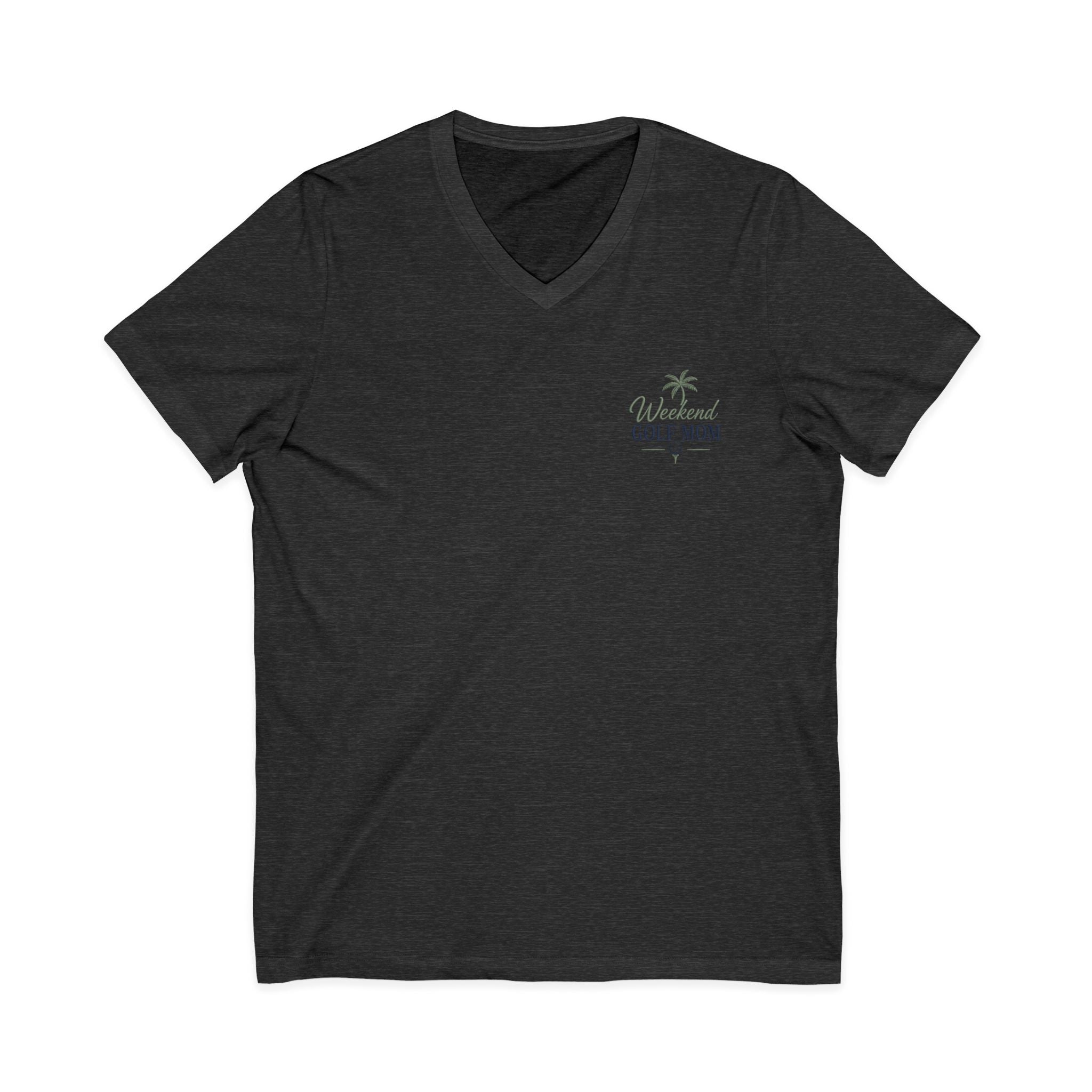 Weekend Golf Mom V-Neck Tee — Golfing Mom Graphic T-Shirt